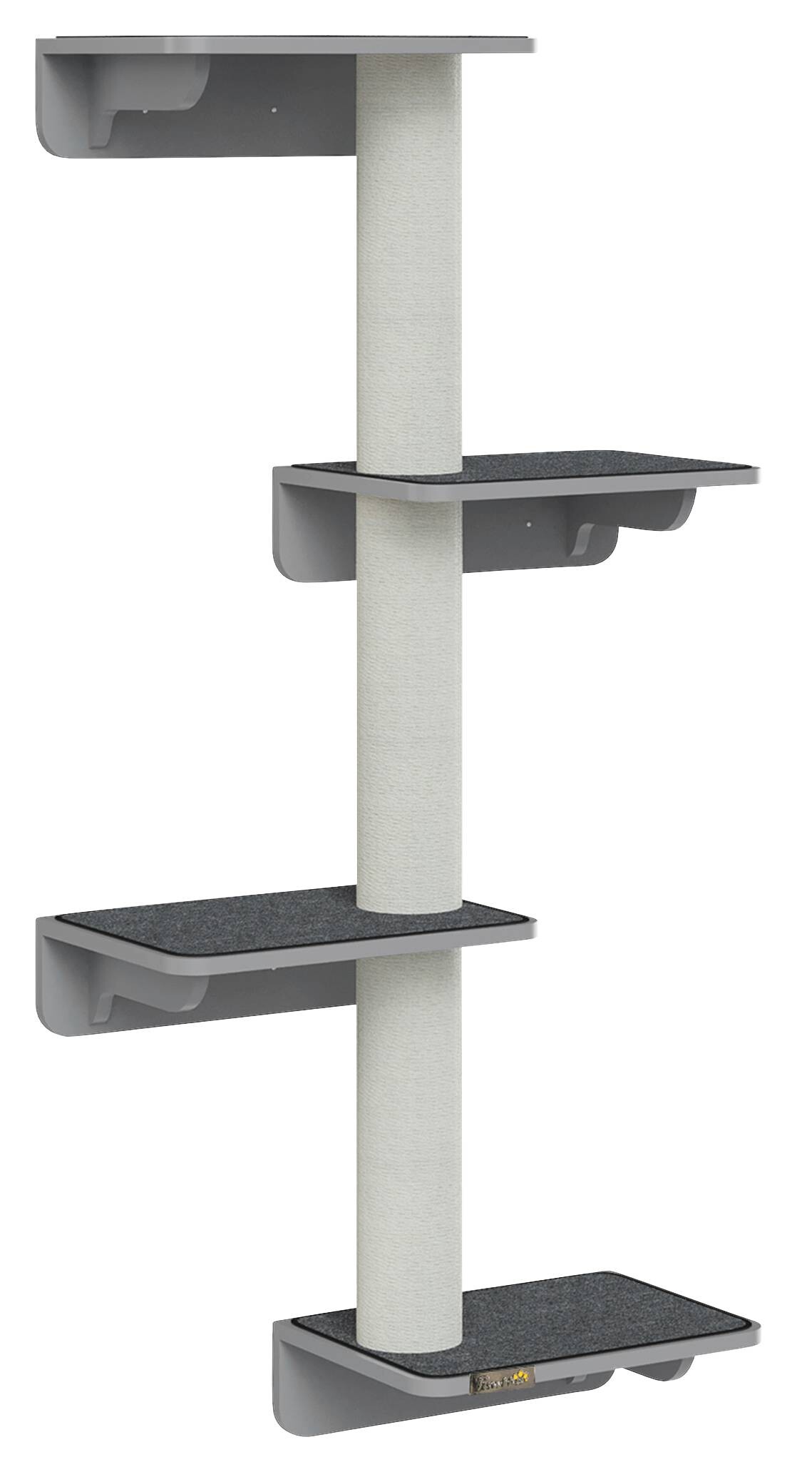 PawHut Katzenkratzbaum beige MDF B/H/L: ca. 28x137x66 cm