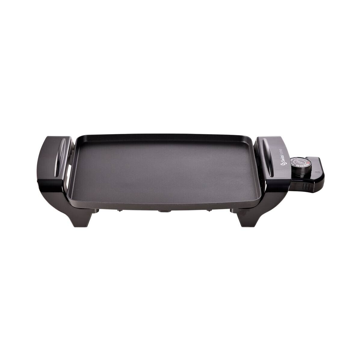 SWISS HOME Grillplatte schwarz Aluminium B/H/L: ca. 10,2x22,8x38,6 cm