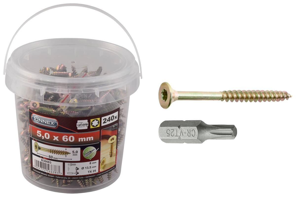 CONNEX Universalschraube TX 240 tlg.