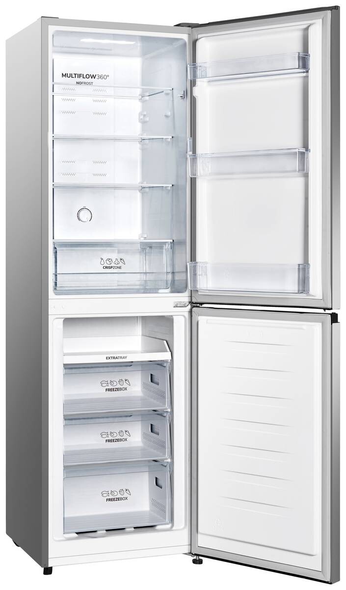 Gorenje Kühl-/Gefrierkombination NRK418ECS4 silber B/H/L: ca. 55x182,4x55,7 cm