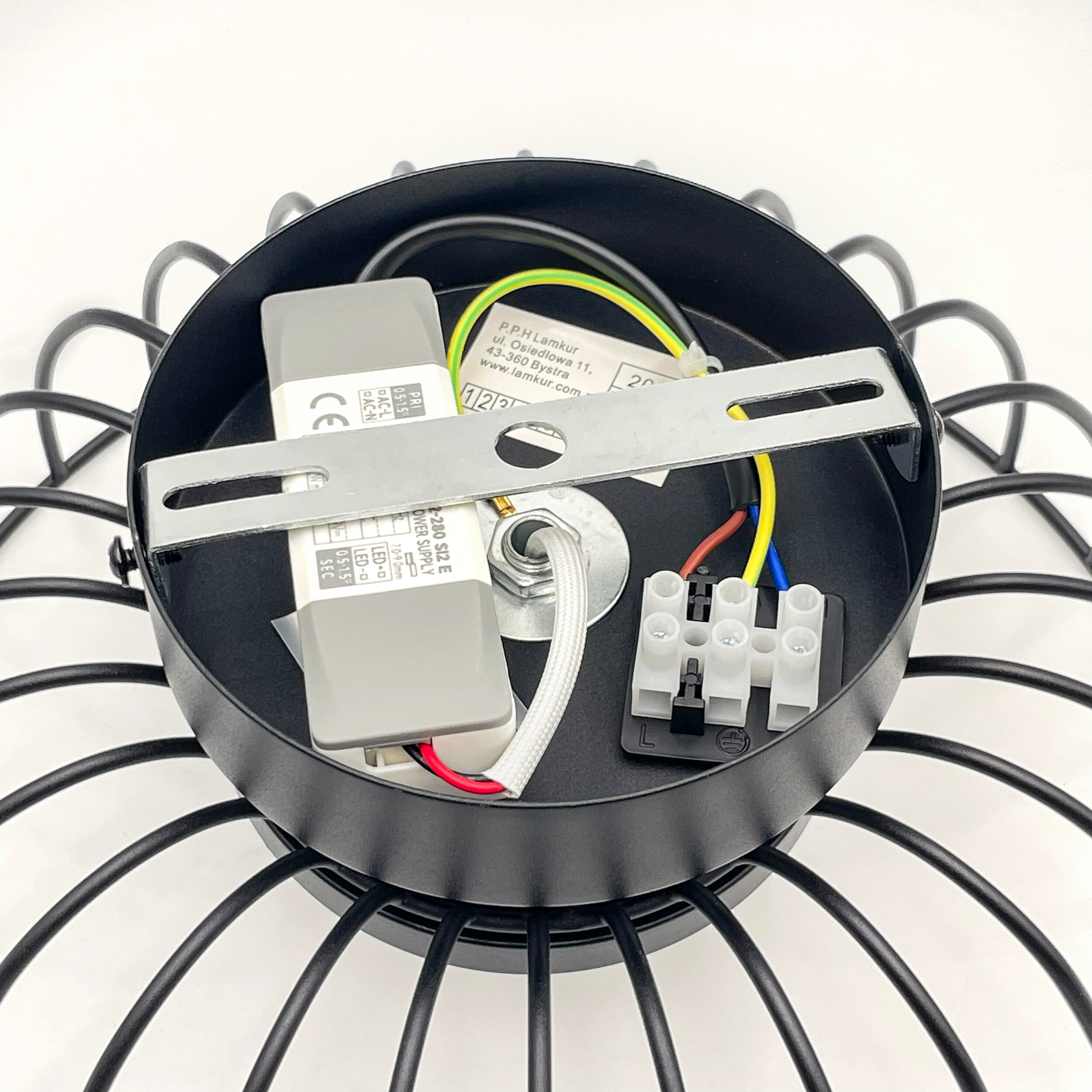 Lamkur Deckenleuchte schwarz Stahl B/H/L: ca. 27x27x17 cm