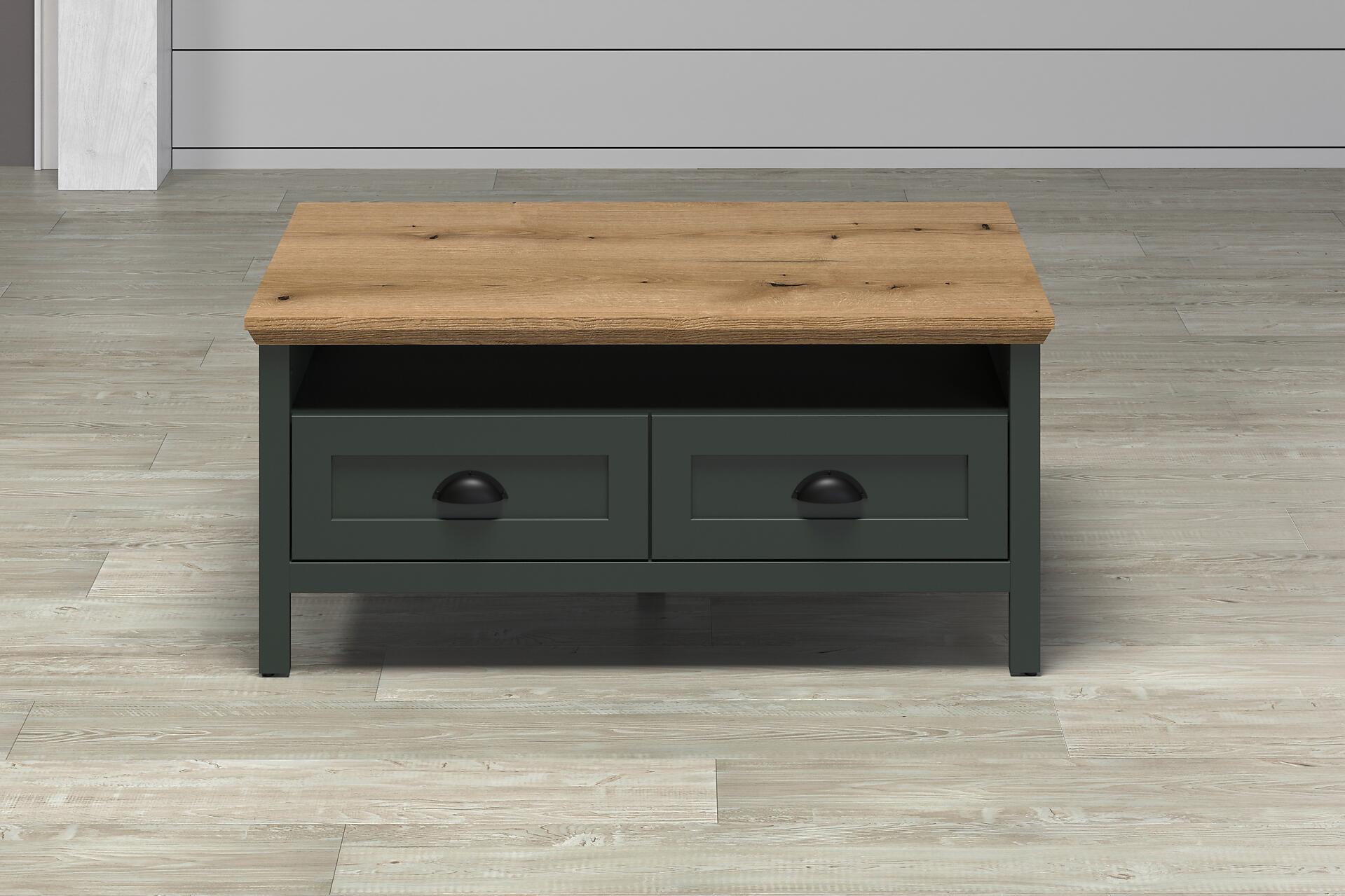 Couchtisch Stanton tannengrün Eiche Evoke Coast Nachbildung B/H/T: ca. 101x45x60 cm