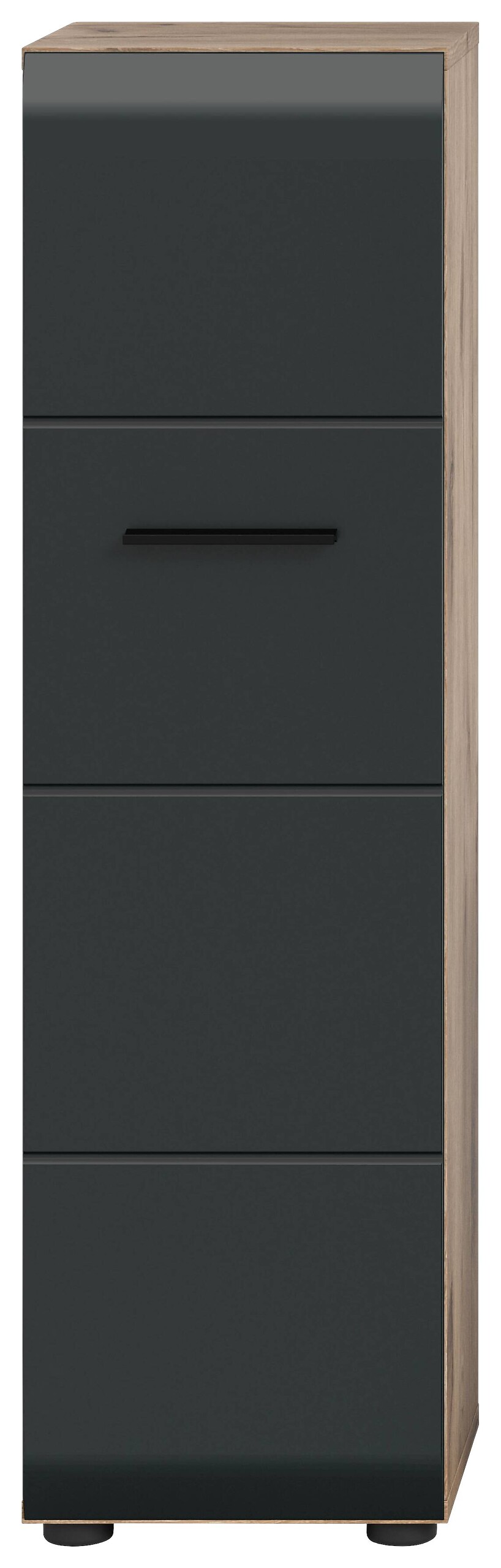 Stauraumelement Ice Nox Oak Nachbildung schwarz matt B/H/T: ca. 30x106x30 cm