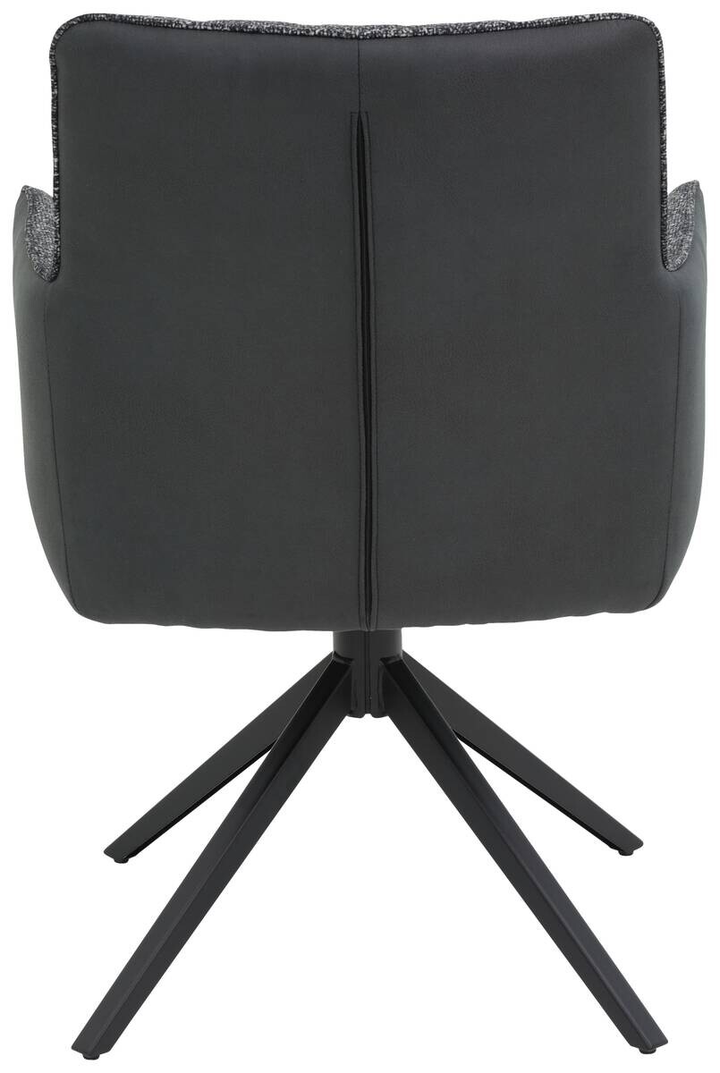 Sessel Udine, 2er-Set anthrazit Webstoff Microfaser B/H/T: ca. 62x90,5x66 cm