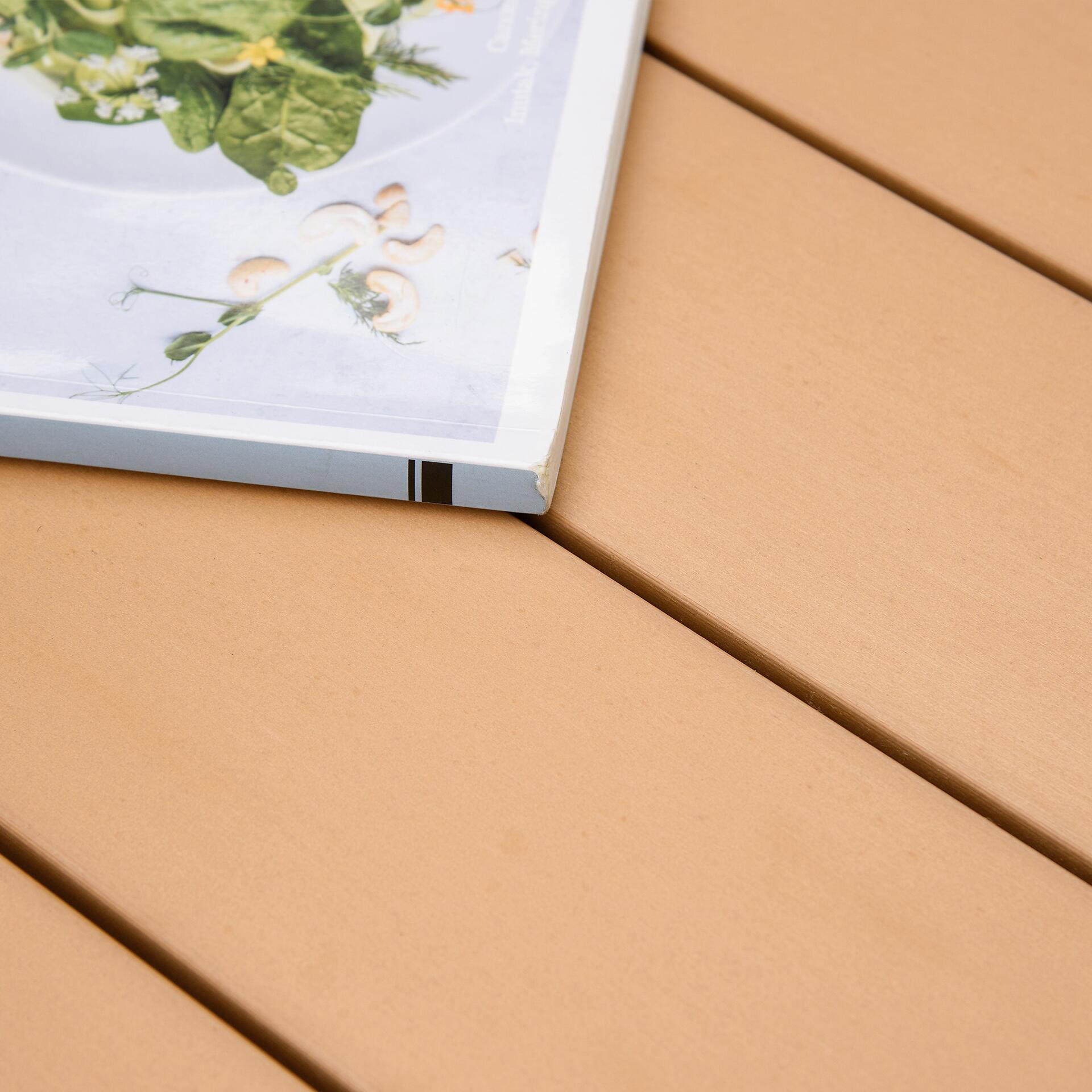 Outsunny Gartentisch natur Aluminium B/H/L: ca. 90x74x140 cm