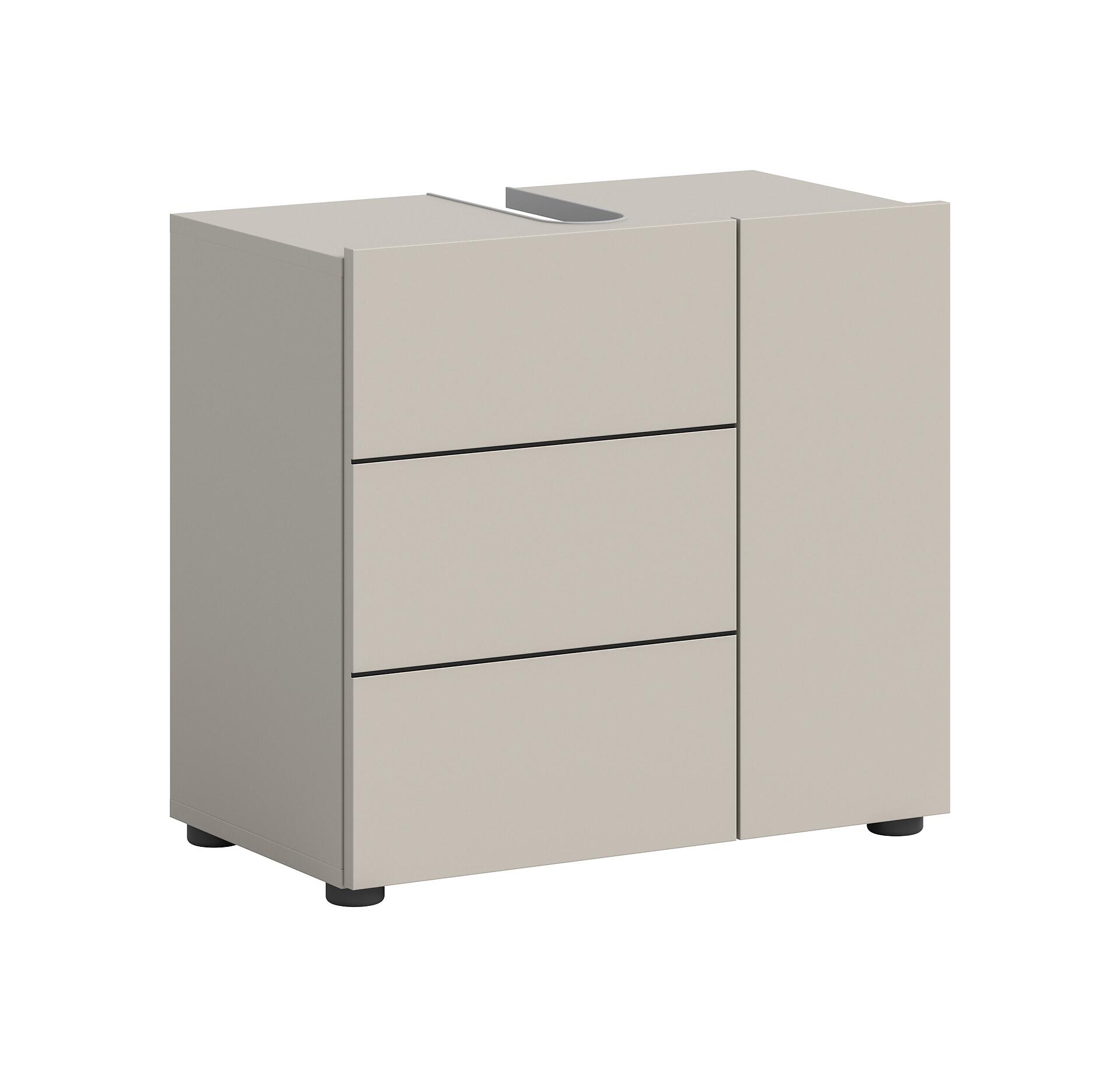 Waschbeckenunterschrank VIRA Cashmere schwarz B/H/T: ca. 60x57x34 cm