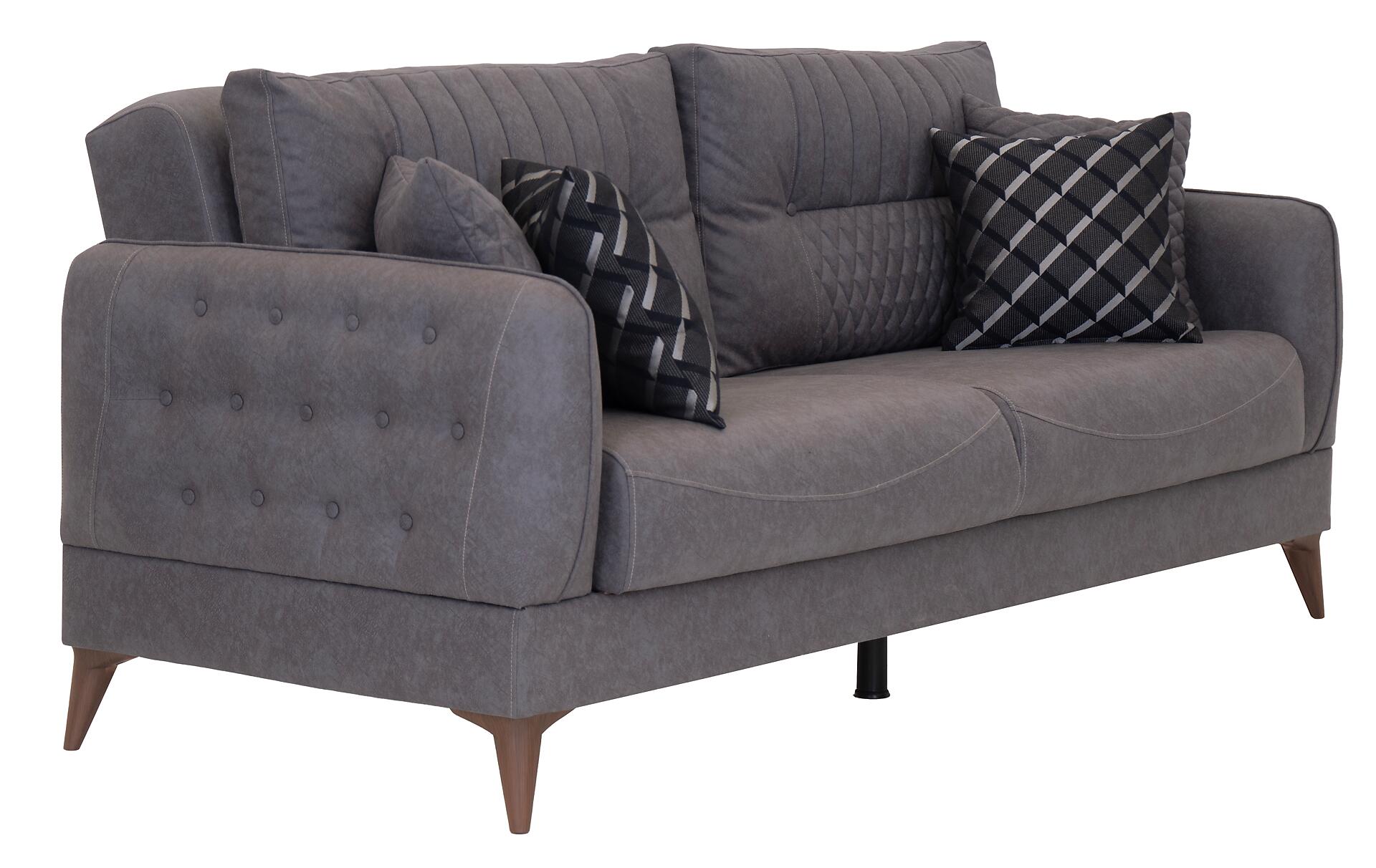 Sofa 3-2-1 Mislina blaugrau Microfaser Sofa 3-2-1 Mislina blaugrau Microfaser