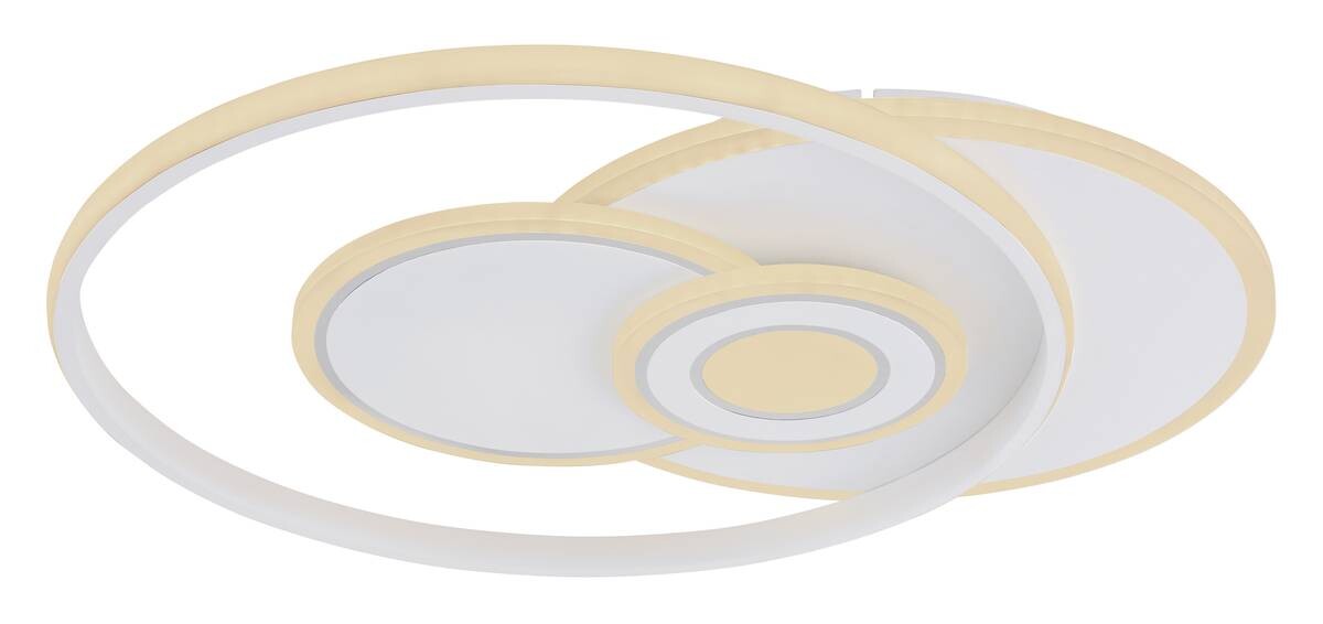 GLOBO Deckenleuchte weiß Metall Acryl Aluminium B/H/T: ca. 46x6x54,5 cm 1 Brennstellen