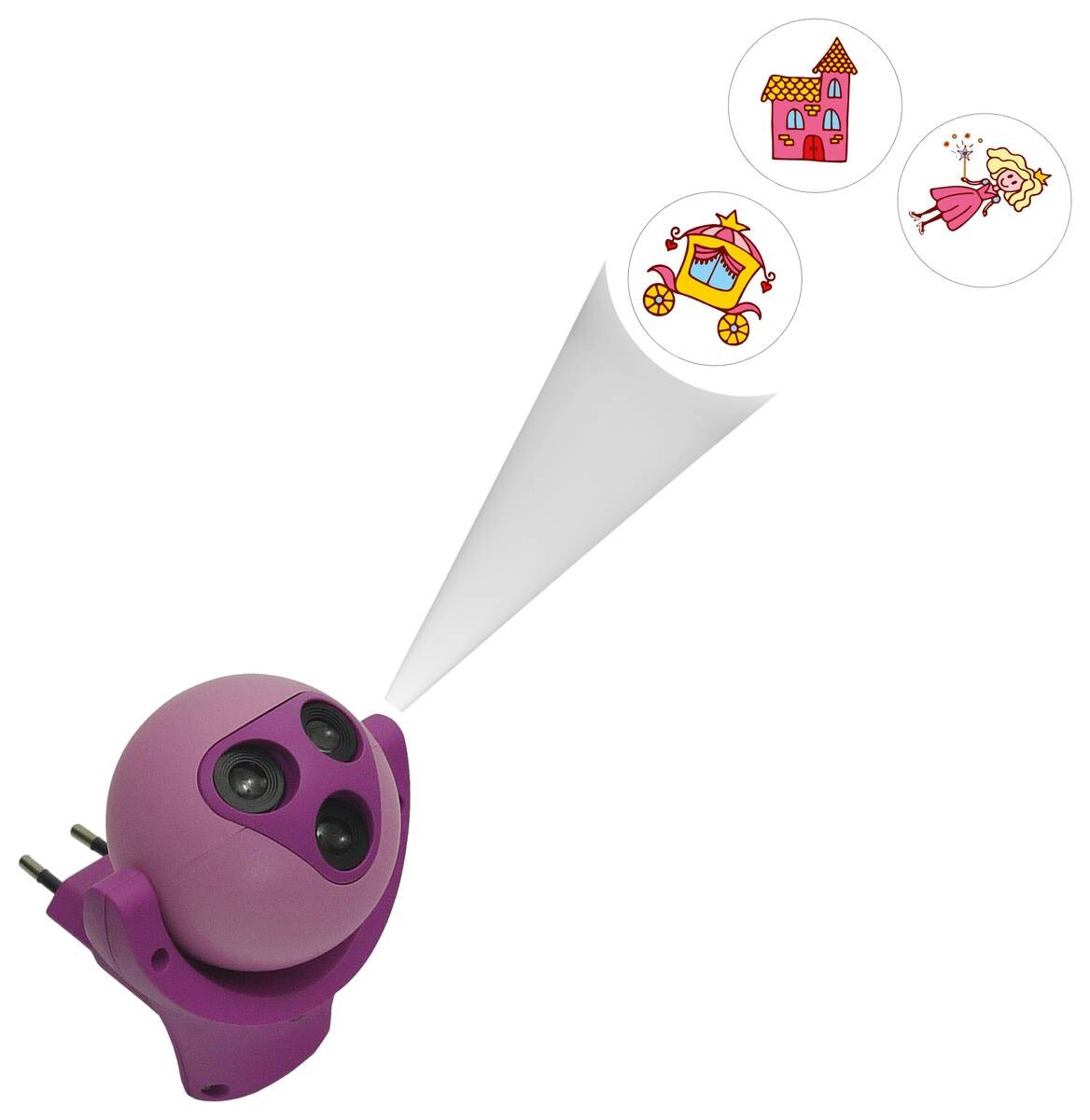 Niermann Stecker-Nachtlicht Prinzessin 3fach 80051 pink rosa Kunststoff