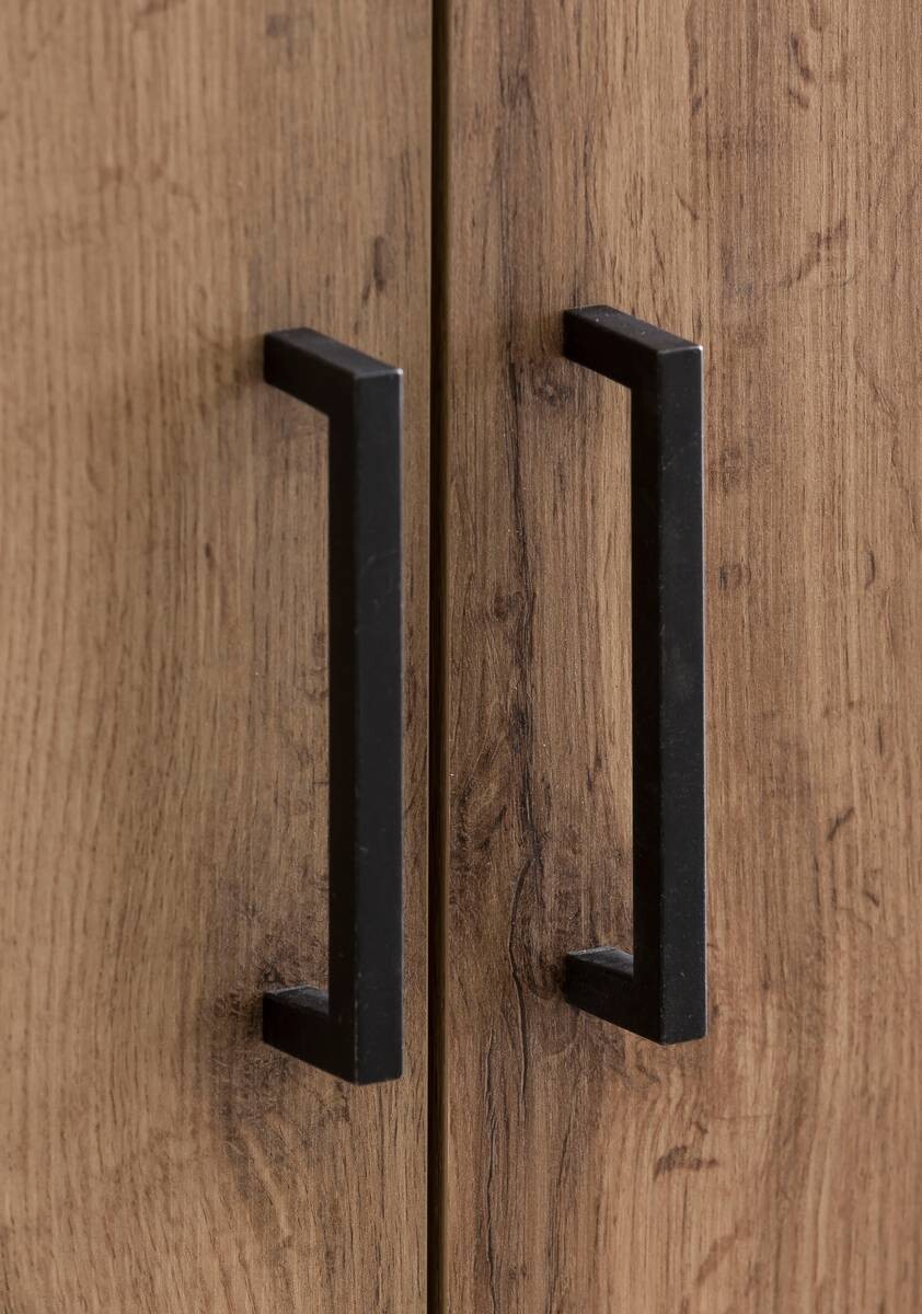 Hochschrank Serie 2000 Eiche Landhaus Nachbildung B/H/T: ca. 65,2x194,2x39 cm