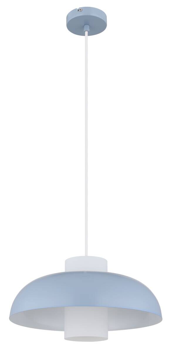 GLOBO Pendelleuchte Lowe blau Metall H/D: ca. 120x38 cm E27 1 Brennstellen