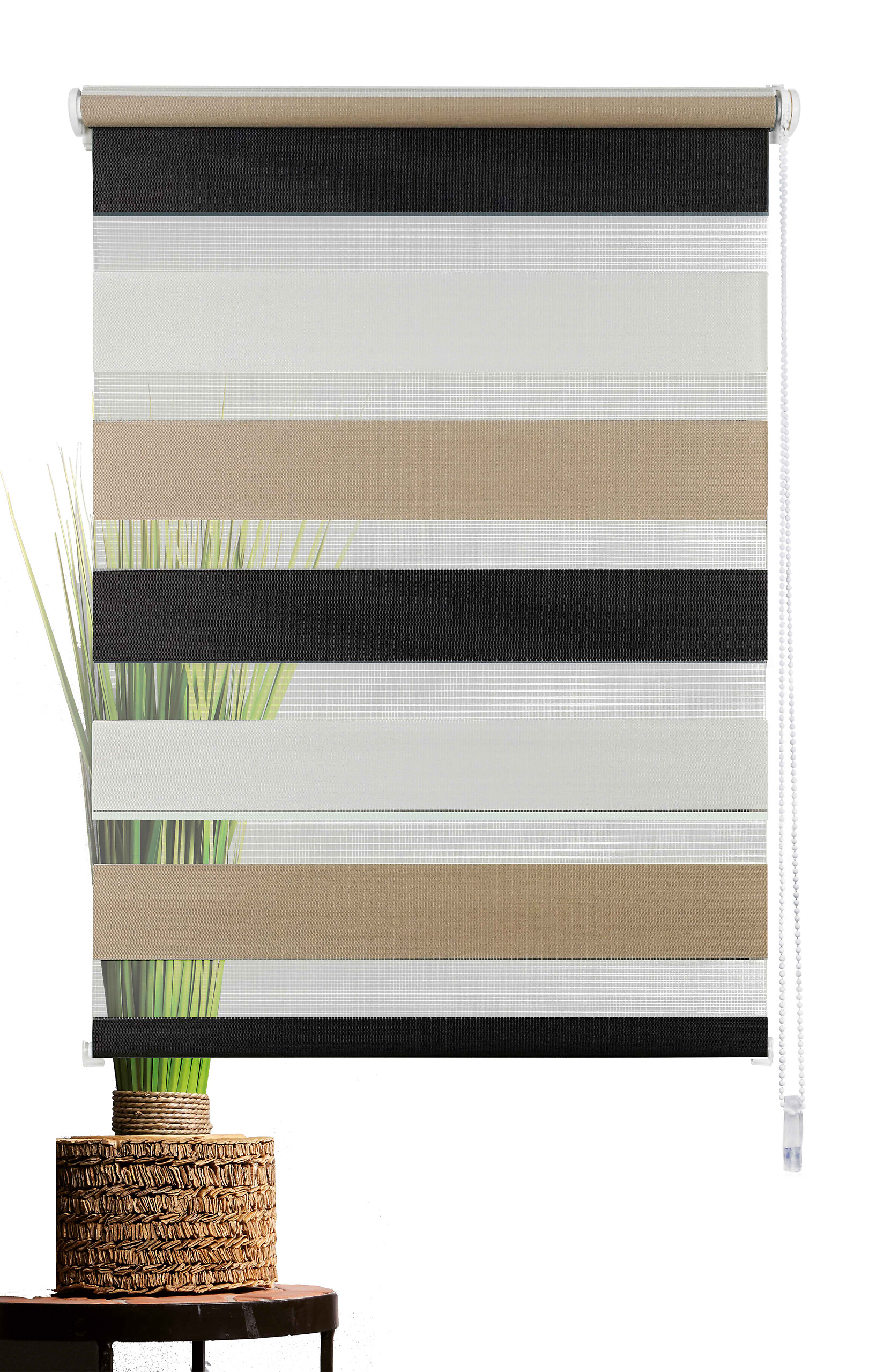 Doppelrollo Just-Triple Cappuccino B/L: ca. 70x160 cm Doppelrollo Just-Triple Cappuccino B/L: ca. 70x160 cm