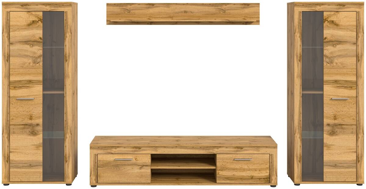 Wohnwand Jam Eiche Wotan Nachbildung B/H/T: ca. 310x159x35 cm