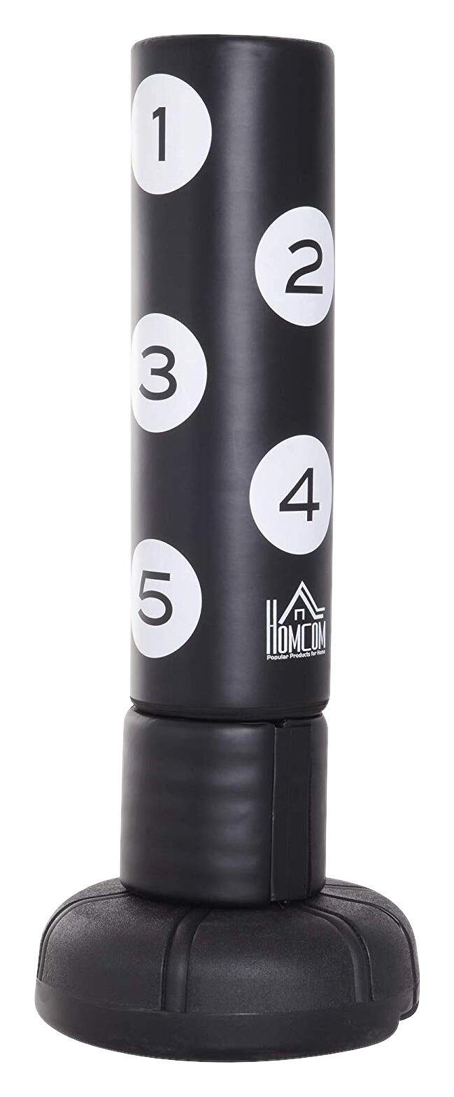 HOMCOM Standboxsack schwarz Kunststoff H/D: ca. 176x70 cm