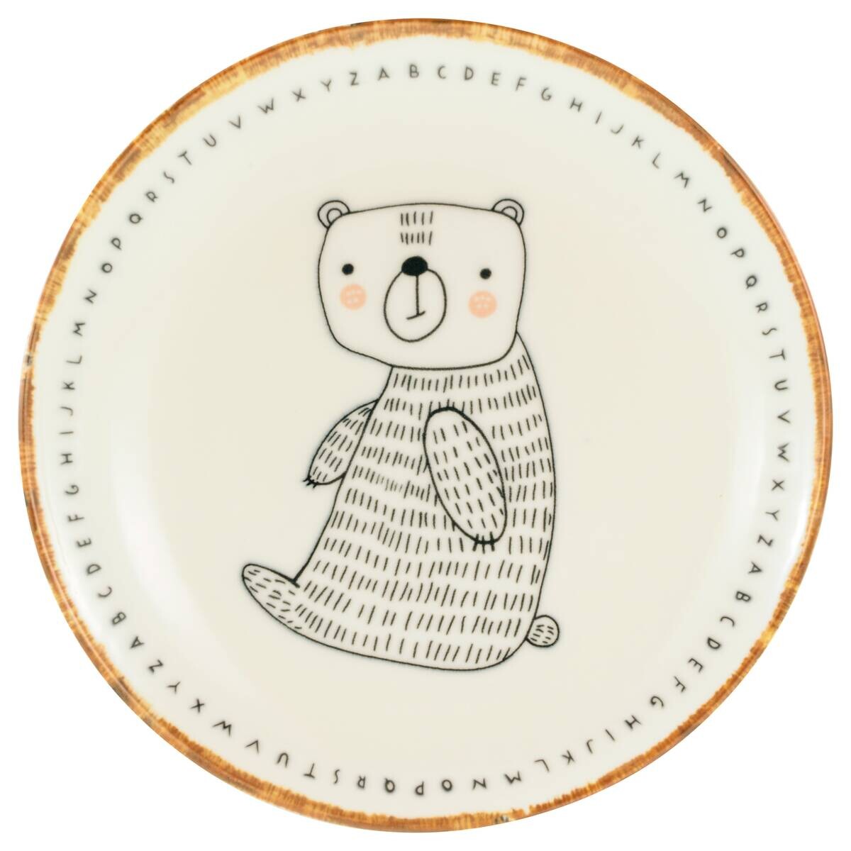 CreaTable Tellerset Freunde des Waldes braun Steinzeug D: ca. 21 cm