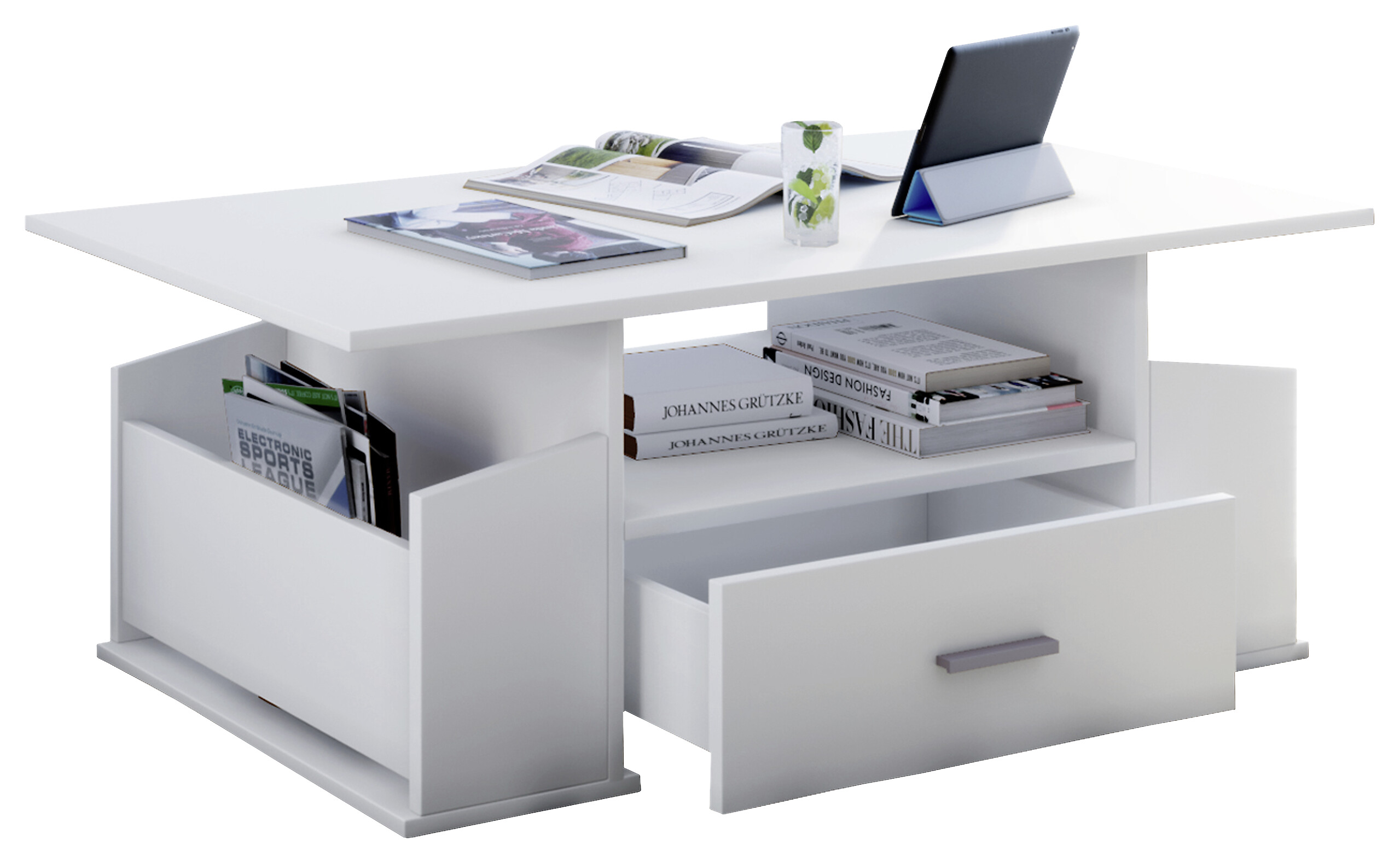 VCM Möbel Couchtisch Junata weiß Holzwerkstoff B/H/T: ca. 110x44x52 cm