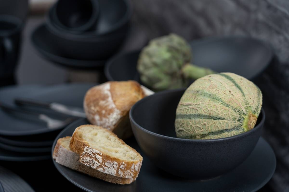 CreaTable Kombiservice Soft Touch schwarz Stein 20 tlg.