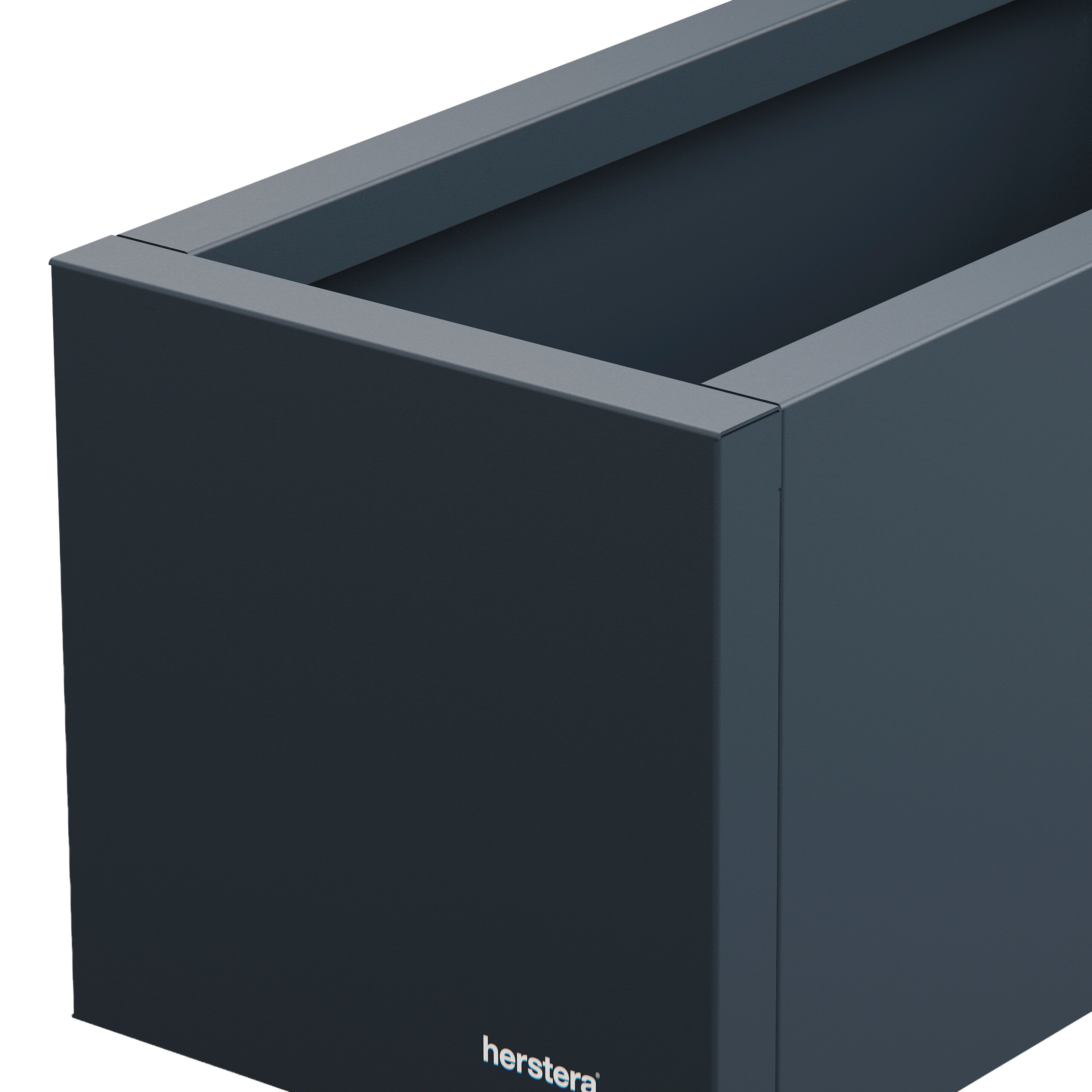 Herstera Garden Pflanzkübel Cube anthrazit Metall B/H/L: ca. 100x25x25 cm