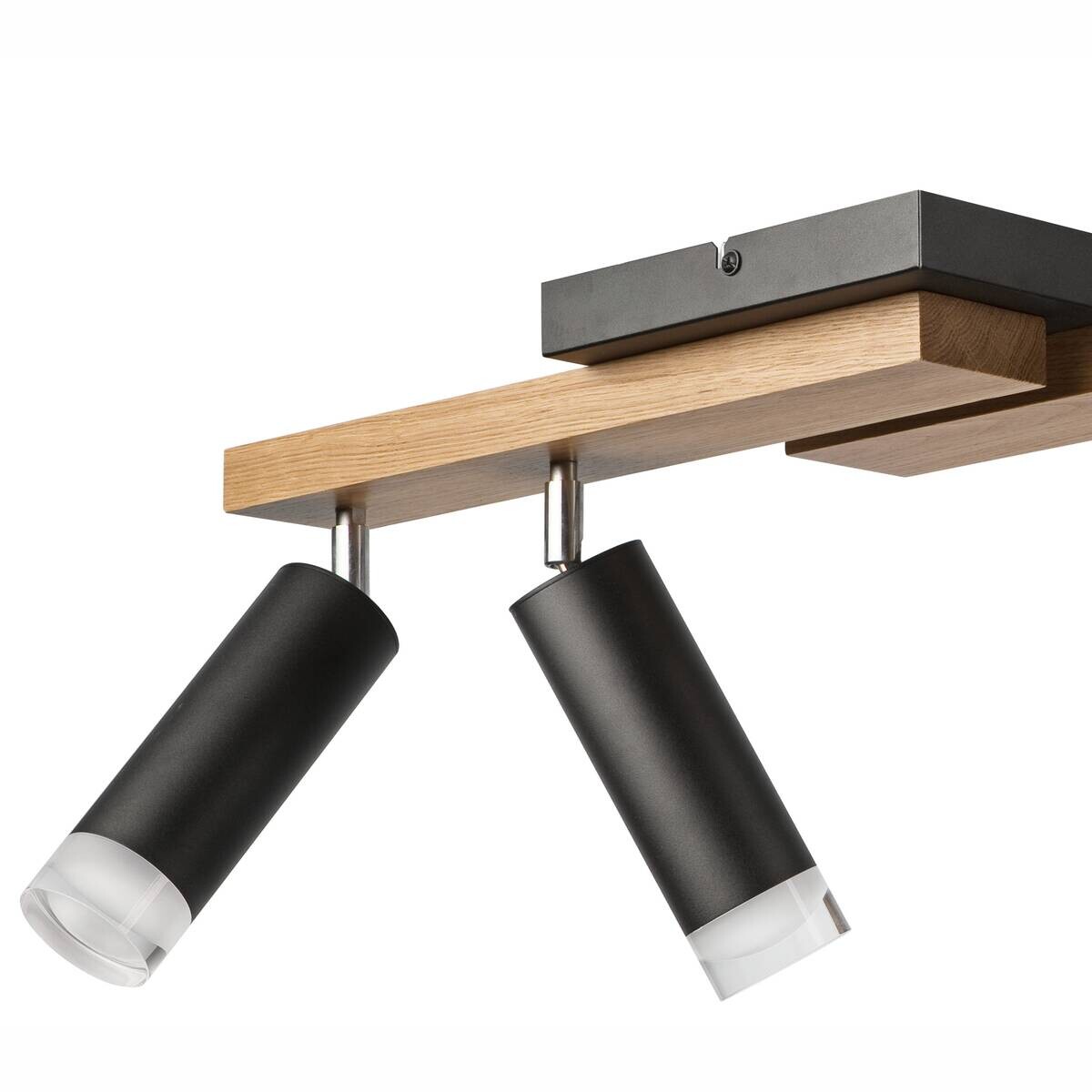 Lamkur Deckenleuchte schwarz Holz B/H/L: ca. 20x23,5x84 cm E27 5 Brennstellen