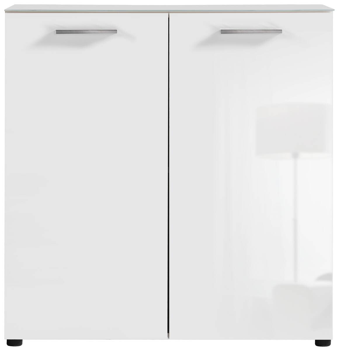 Kommode Rio weiß weiß glänzend B/H/T: ca. 80x83x35 cm