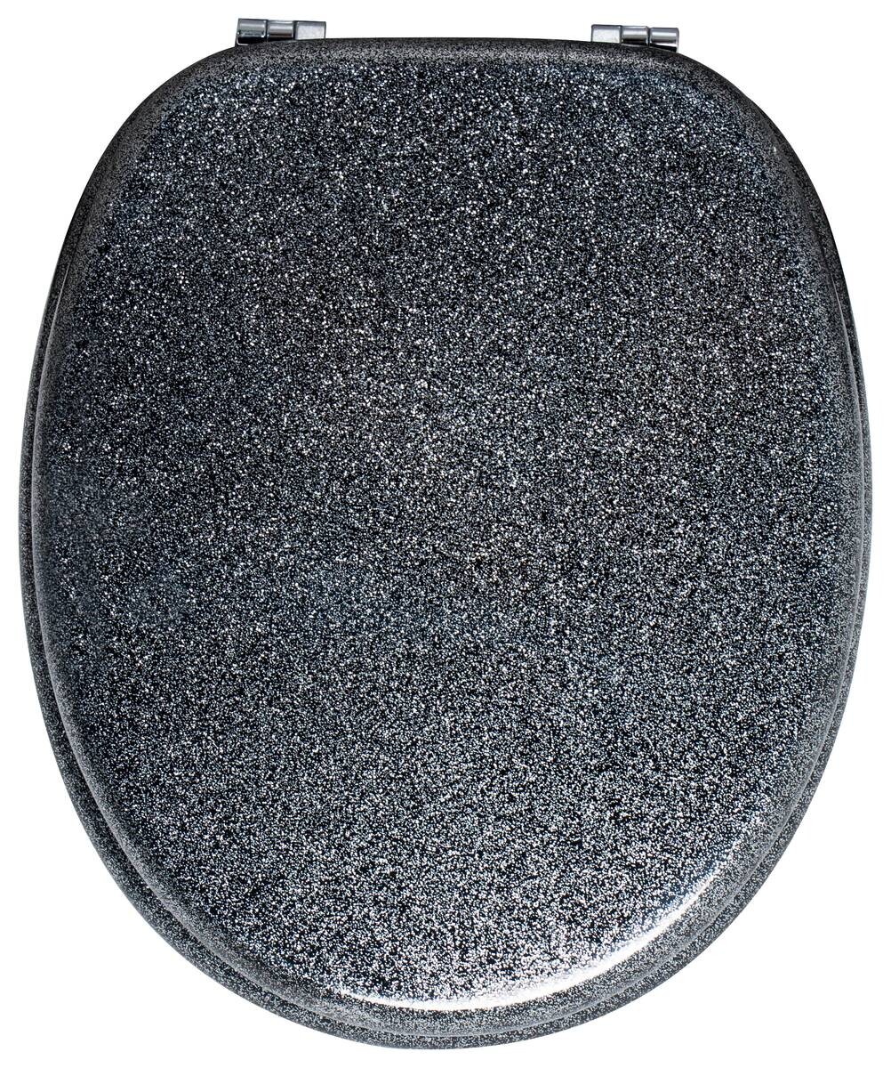 POCOline WC-Sitz Black Glitter MDF