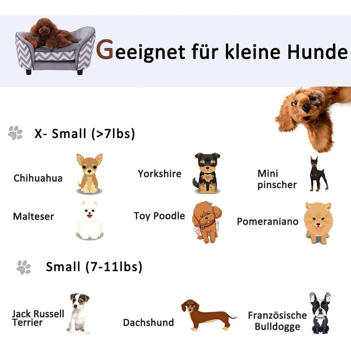 PawHut Hundebett grau Holz B/H/L: ca. 41x33,5x67 cm