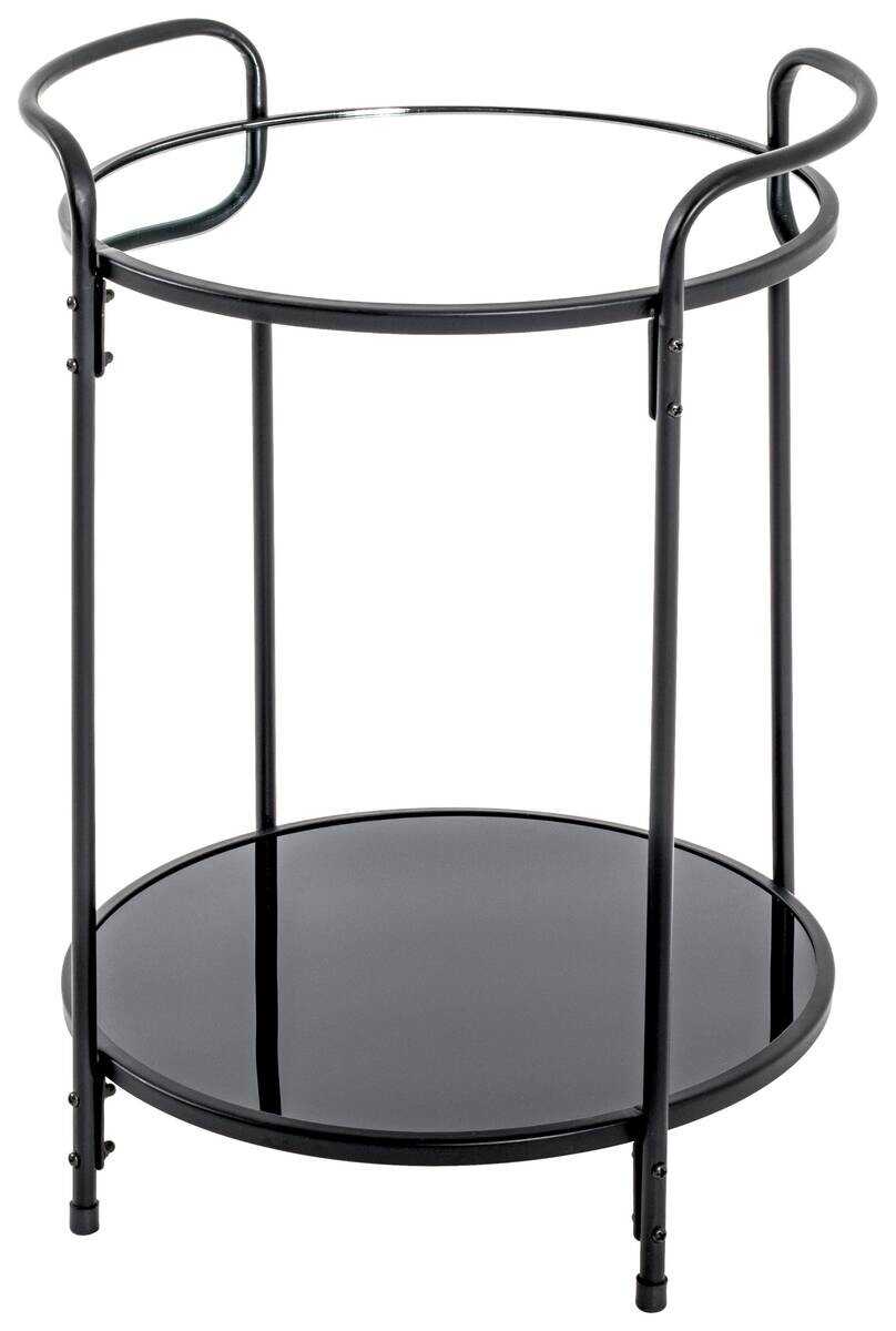 Beistelltisch schwarz H/D: ca. 50x37 cm