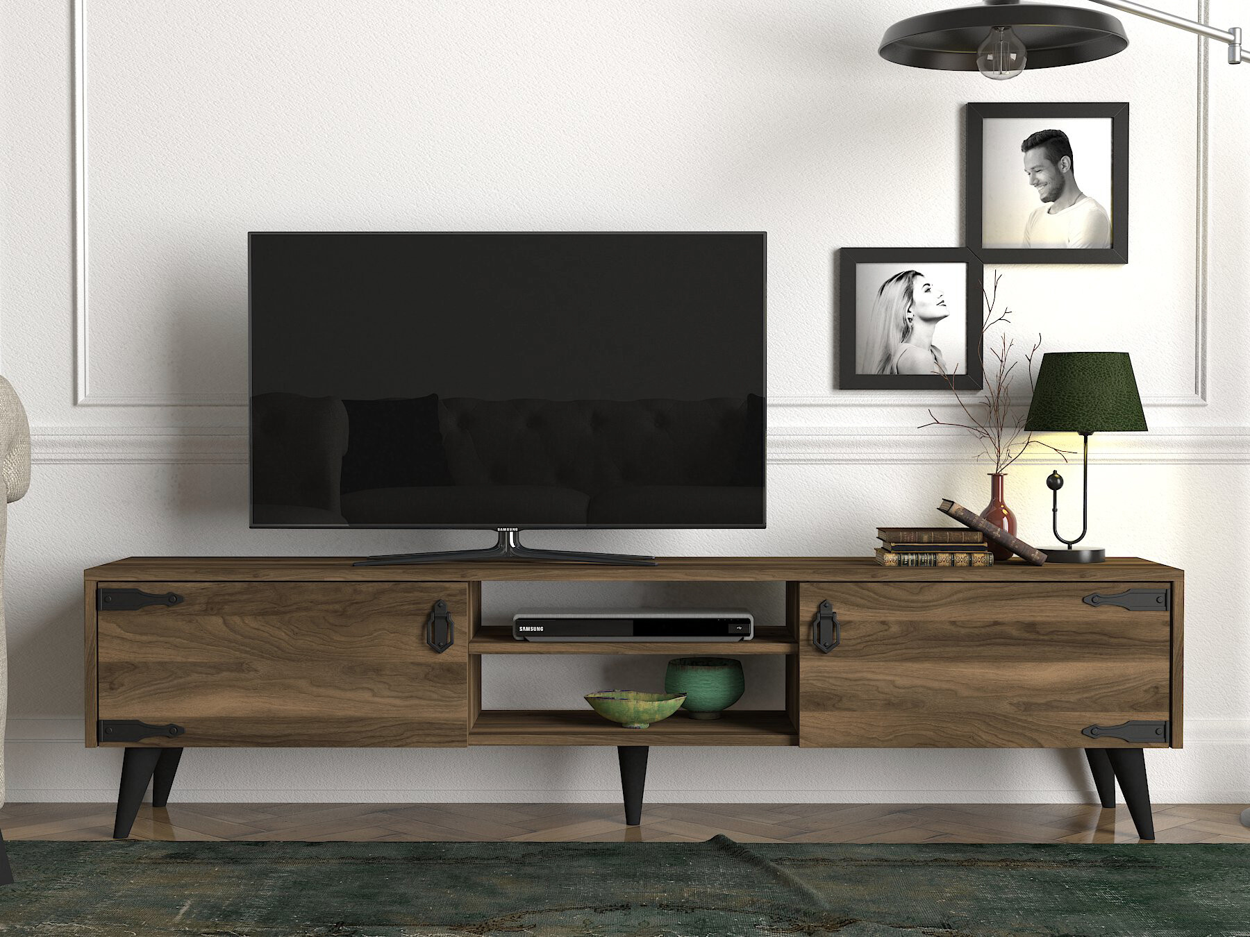 TV-Lowboard Anthes walnuss Nachbildung B/H/T: ca. 180x41x30 cm