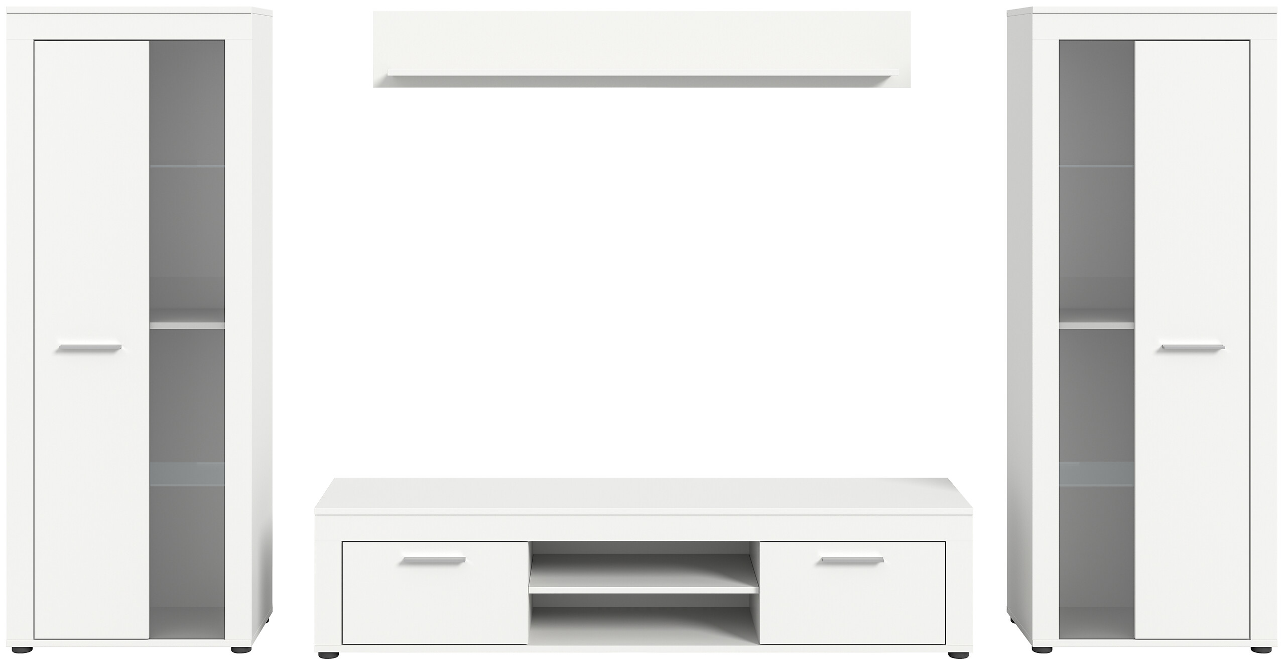 Wohnwand Jam weiß B/H/T: ca. 310x159x35 cm