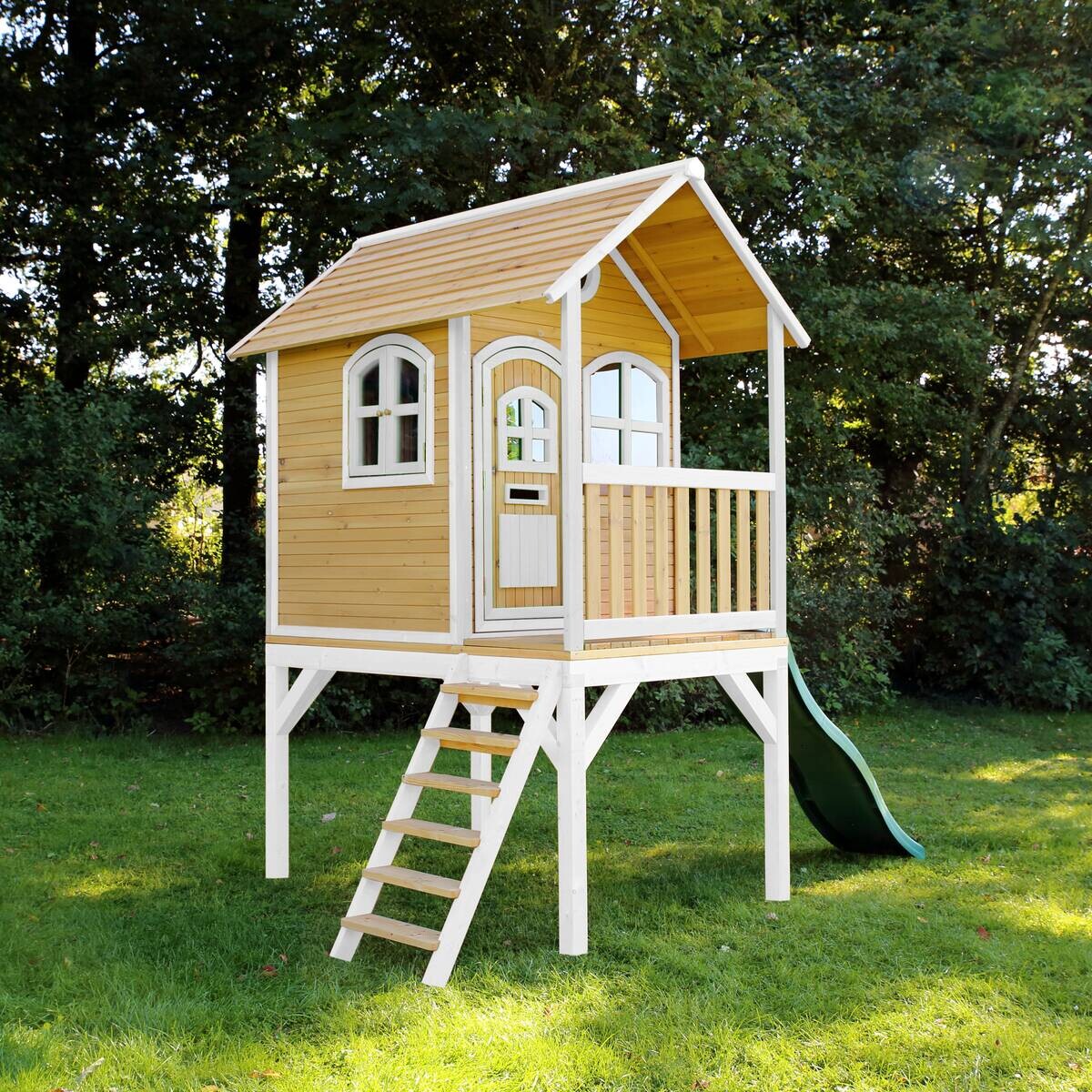 AXI Spielhaus Laura braun B/H/L: ca. 318x272x191 cm