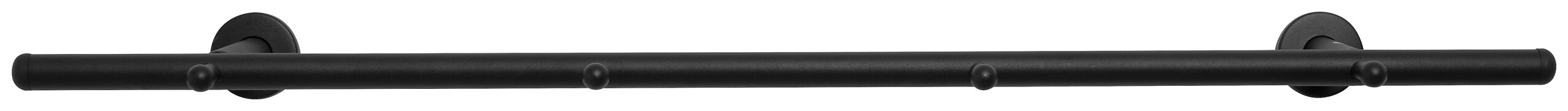 Garderobenleiste Derby schwarz Metall B/H/T: ca. 80x2x9 cm