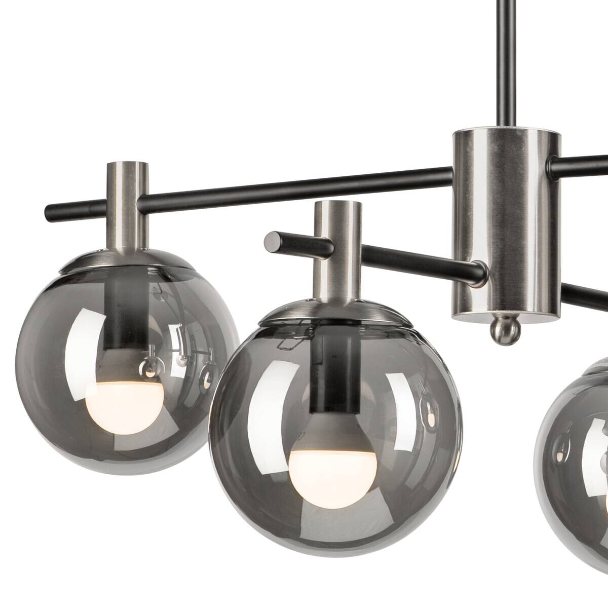 Lamkur Deckenleuchte Lilou Chrom Glas Stahl B/H/L: ca. 61x53x61 cm E14 4 Brennstellen