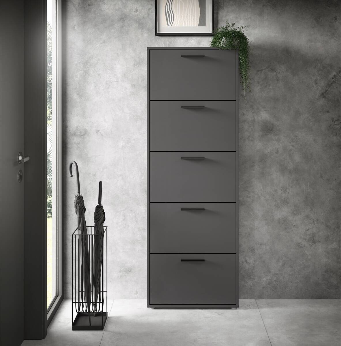 Schuhkipper SAM anthrazit B/H/T: ca. 59x169x17 cm Schuhkipper SAM anthrazit B/H/T: ca. 59x169x17 cm