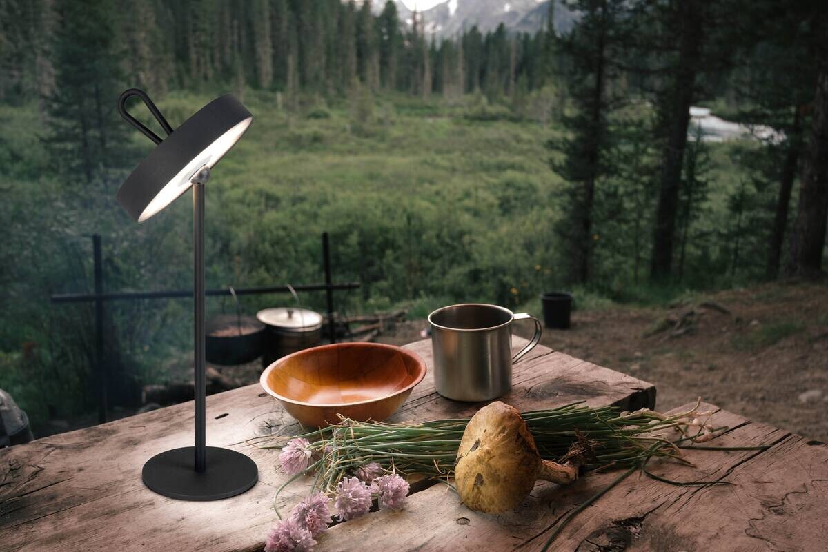 Näve Leuchten Tischleuchte 5315322 schwarz Metall Kunststoff B/H/T: ca. 12,5x35x12,5 cm 1 Brennstellen