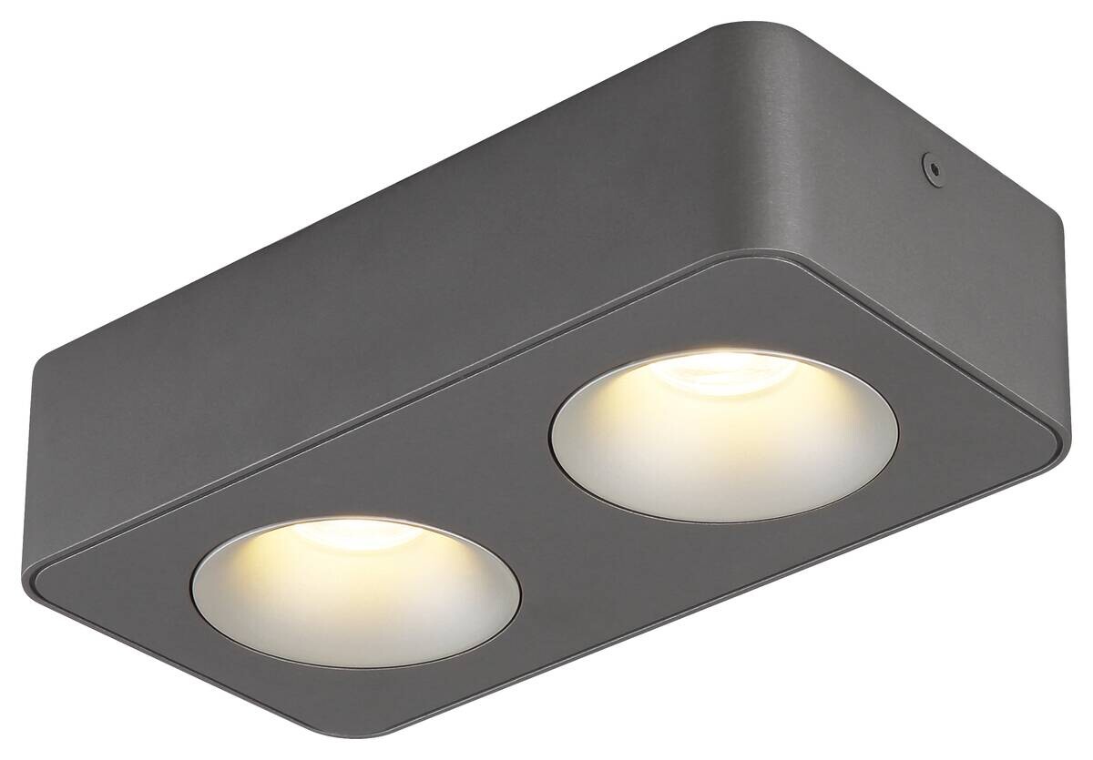 GLOBO LED-Spot dunkelgrau klar Kunststoff Metall B/H/T: ca. 22,4x5,5x11,7 cm 1 Brennstellen
