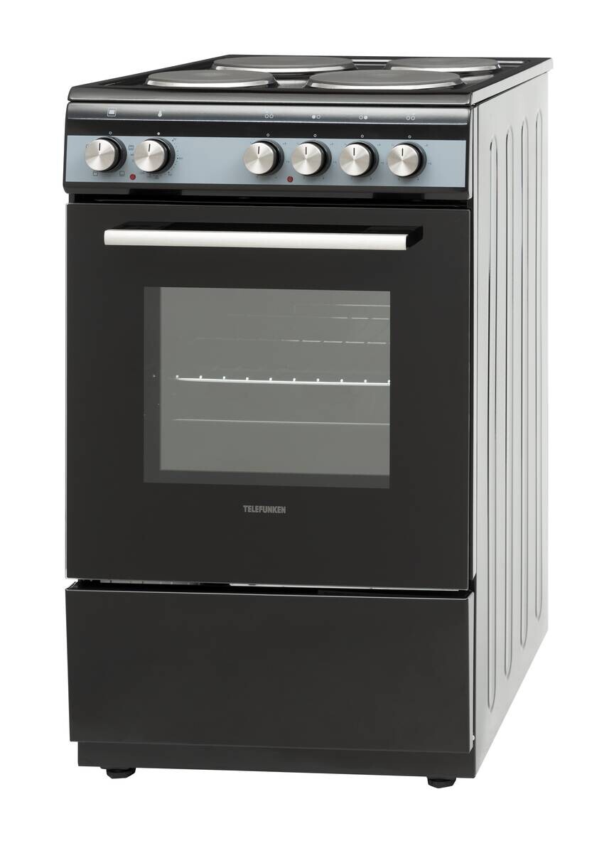 TELEFUNKEN Stand-Elektroherd TF-FS-5060-H4 schwarz B/H/T: ca. 50x85x60 cm