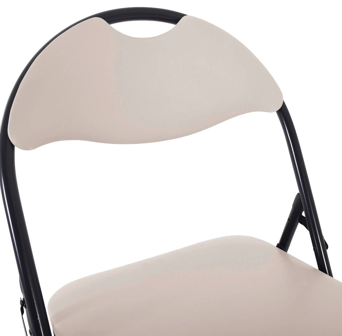 Klappstuhl Ben Cappuccino Kunstleder B/H/T: ca. 45x81x38 cm