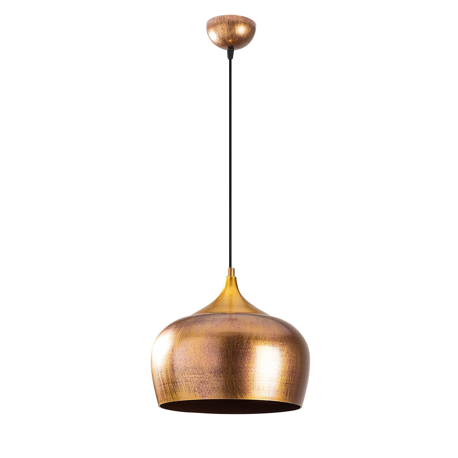 Opviq Pendelleuchte Berceste gold Metall B/H/T/L/D: ca. 30x123x30x30x30 cm E27 1 Brennstellen