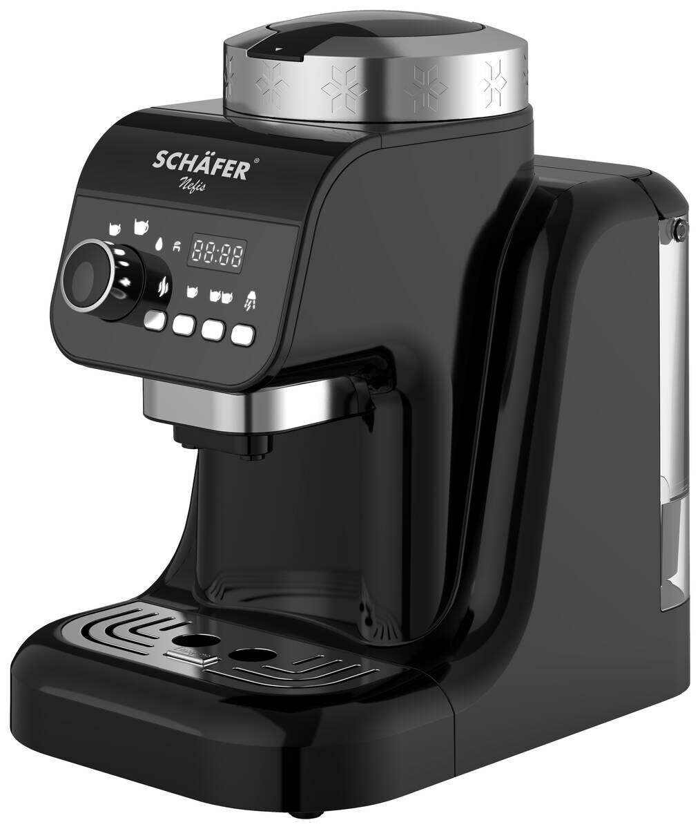 SCHÄFER Mokkamaschine schwarz Kunststoff Edelstahl B/H/L: ca. 24x33x33 cm