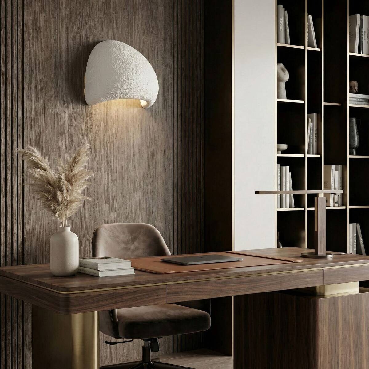 Opviq Wandleuchte weiß Metall Fiberglas B/H/T/L: ca. 27x17x22x27 cm 1 Brennstellen