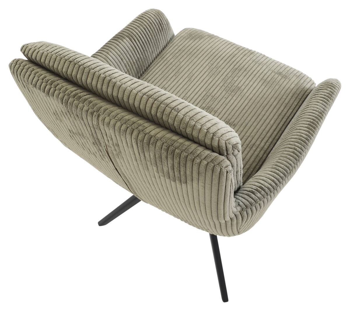 Drehstuhl Olmo grün Kord B/H/T: ca. 60x89x69 cm Drehstuhl Olmo grün Kord B/H/T: ca. 60x89x69 cm