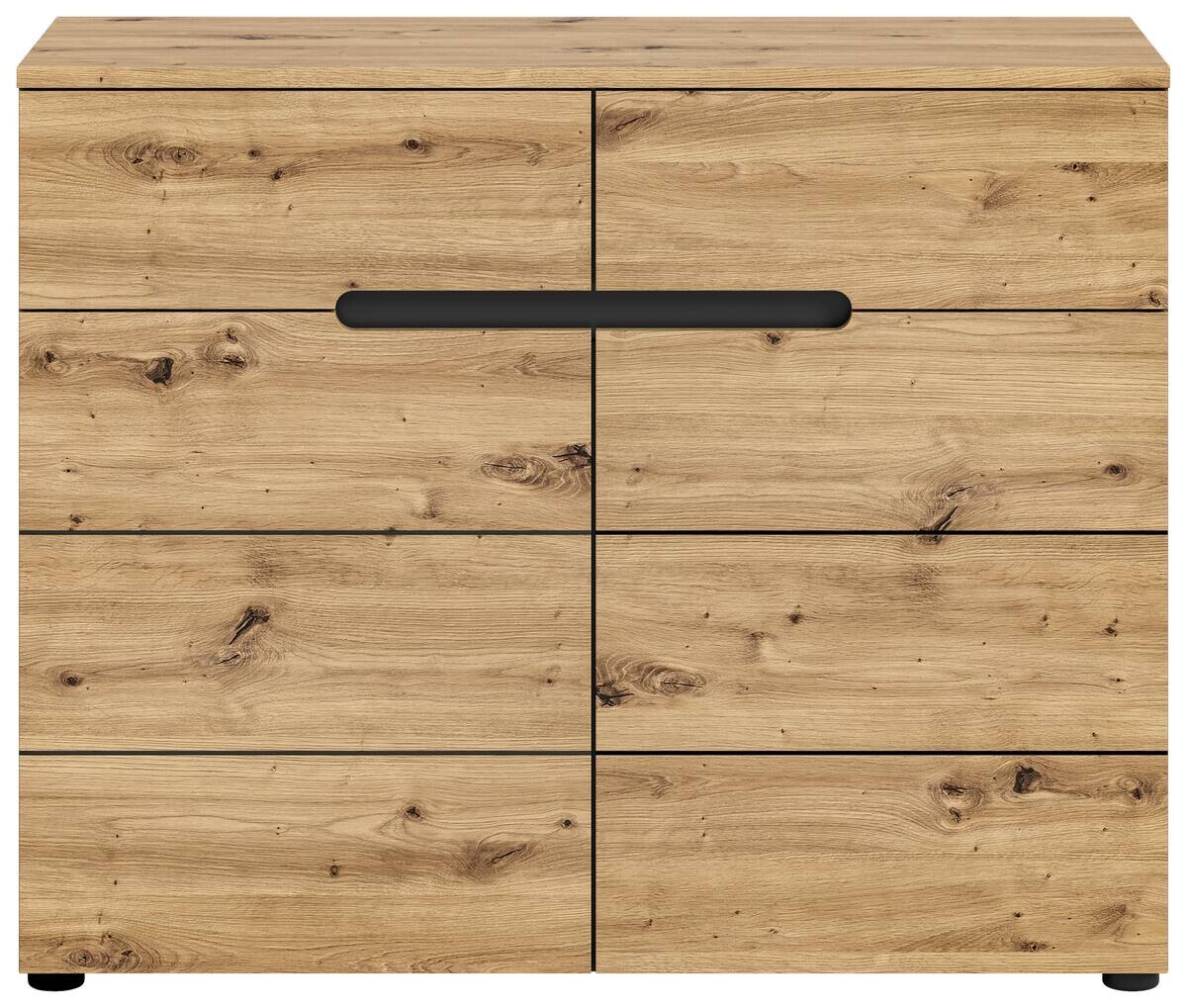 Kommode CANU edles Basaltgrau Nachbildung Eiche Artisan Nachbildung B/H/T: ca. 100x81x40 cm