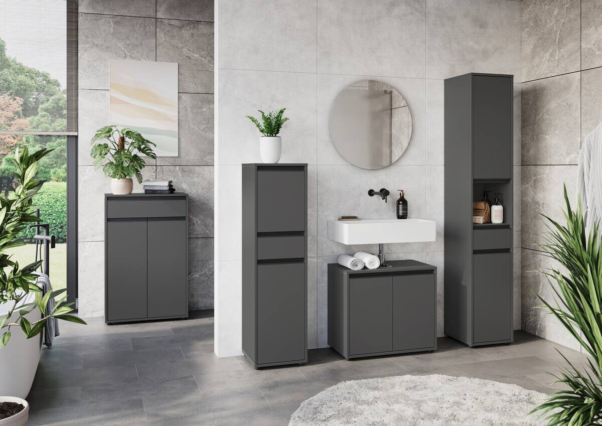 Waschbeckenunterschrank 2200-547 Graphit B/H/T: ca. 63x55x34 cm