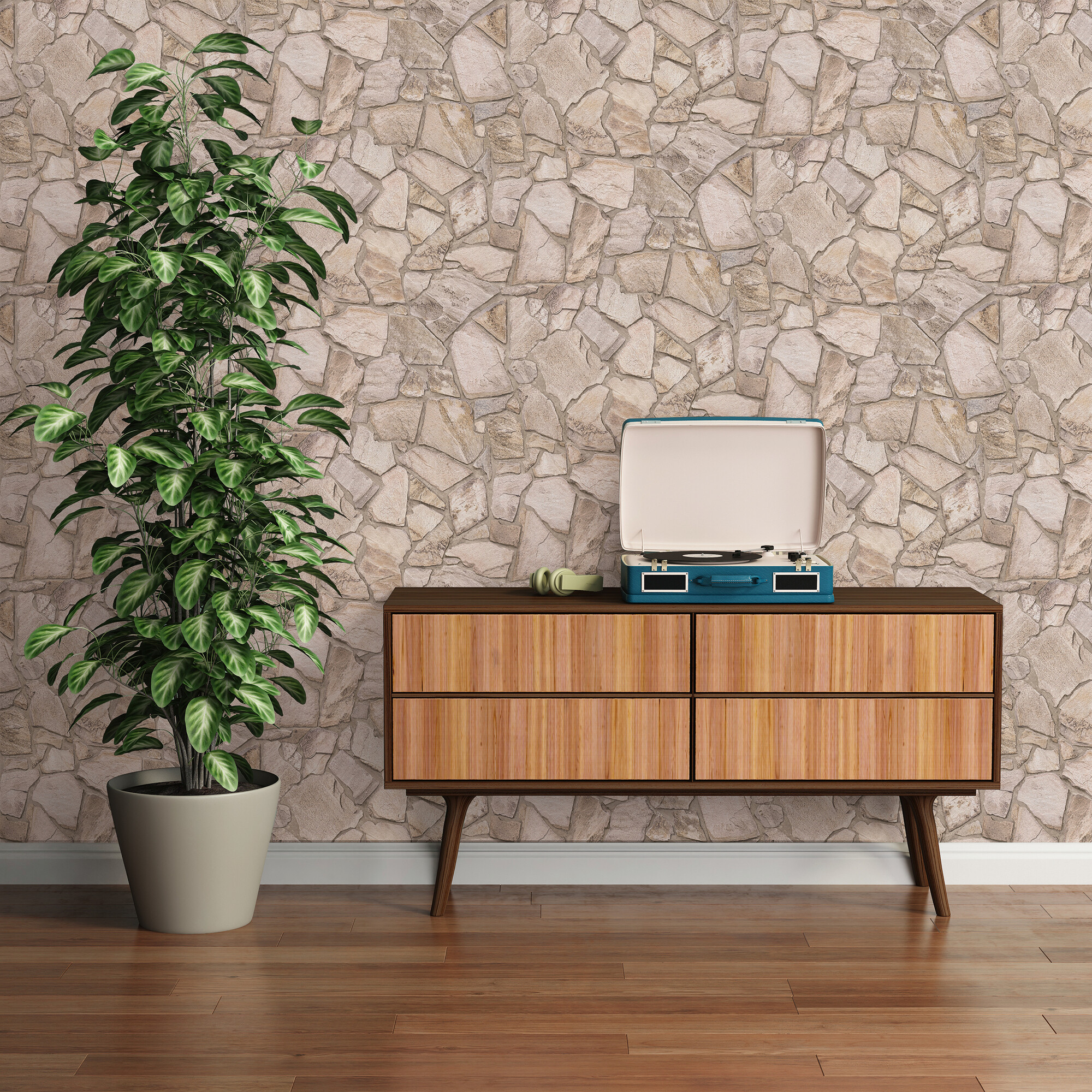 A.S.Creation Vliestapete braun grau B/H/D: ca. 53x1005x8,3 cm