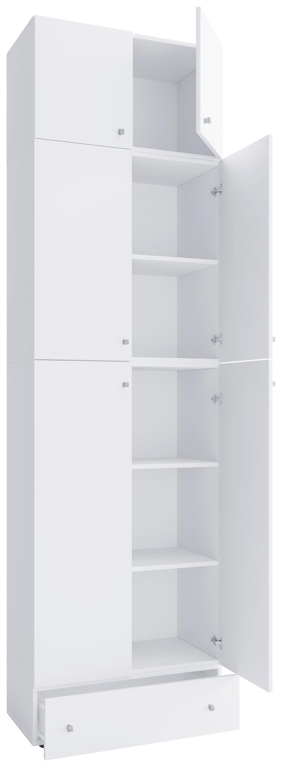 Kleiderschrank Lona weiß B/H/T: ca. 70x240x39 cm