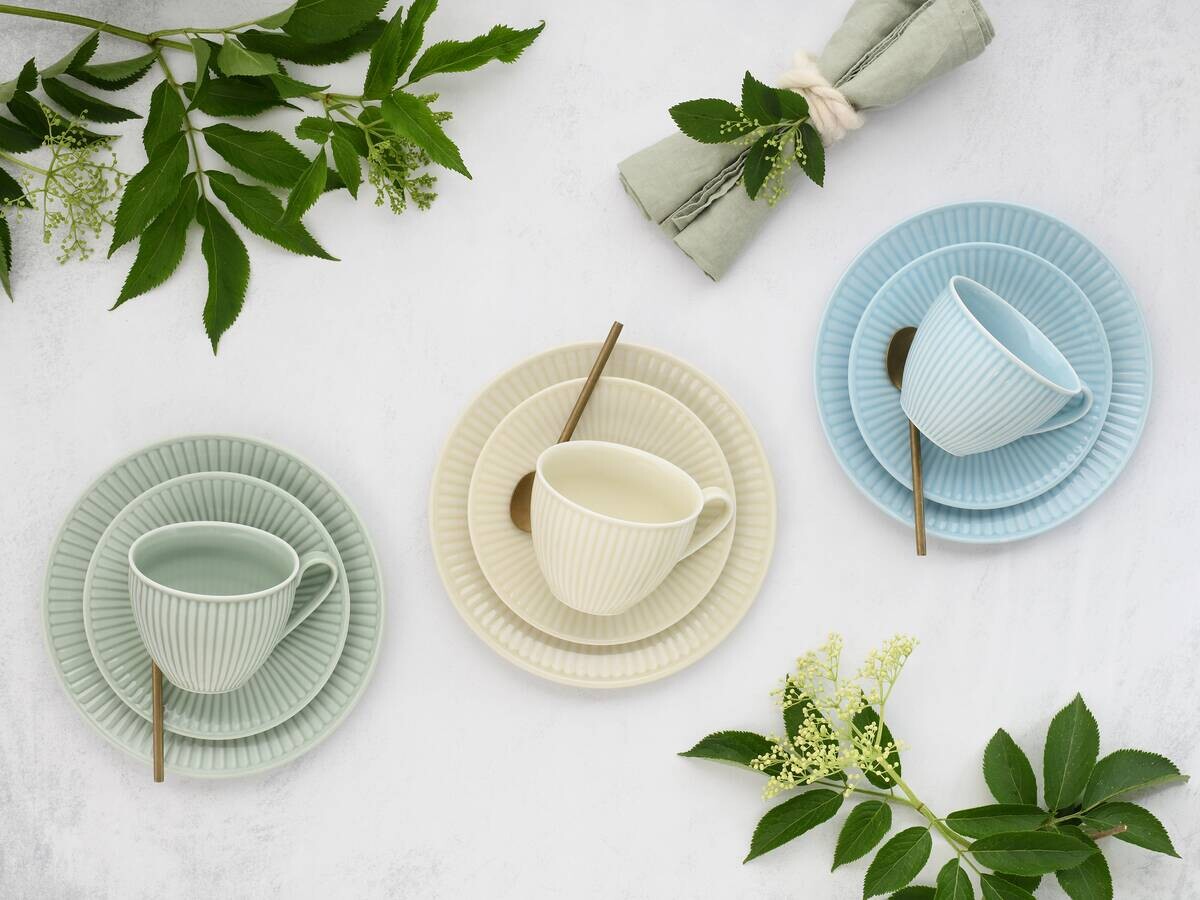 CreaTable Kaffeeservice Valencia bunt Porzellan 18 tlg.