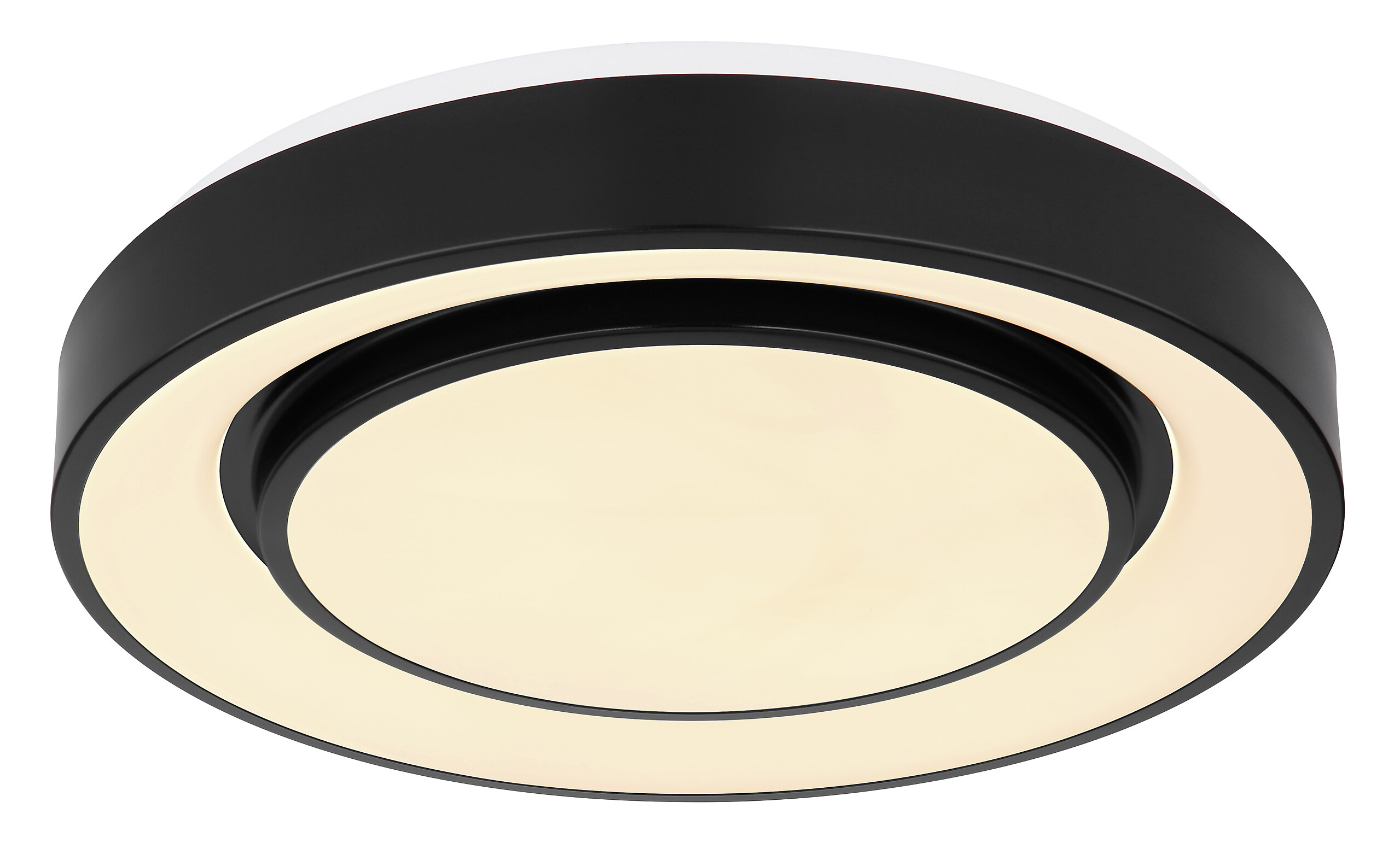 GLOBO Deckenleuchte Sully schwarz Opal Metall Kunststoff H/D: ca. 7,5x38 cm