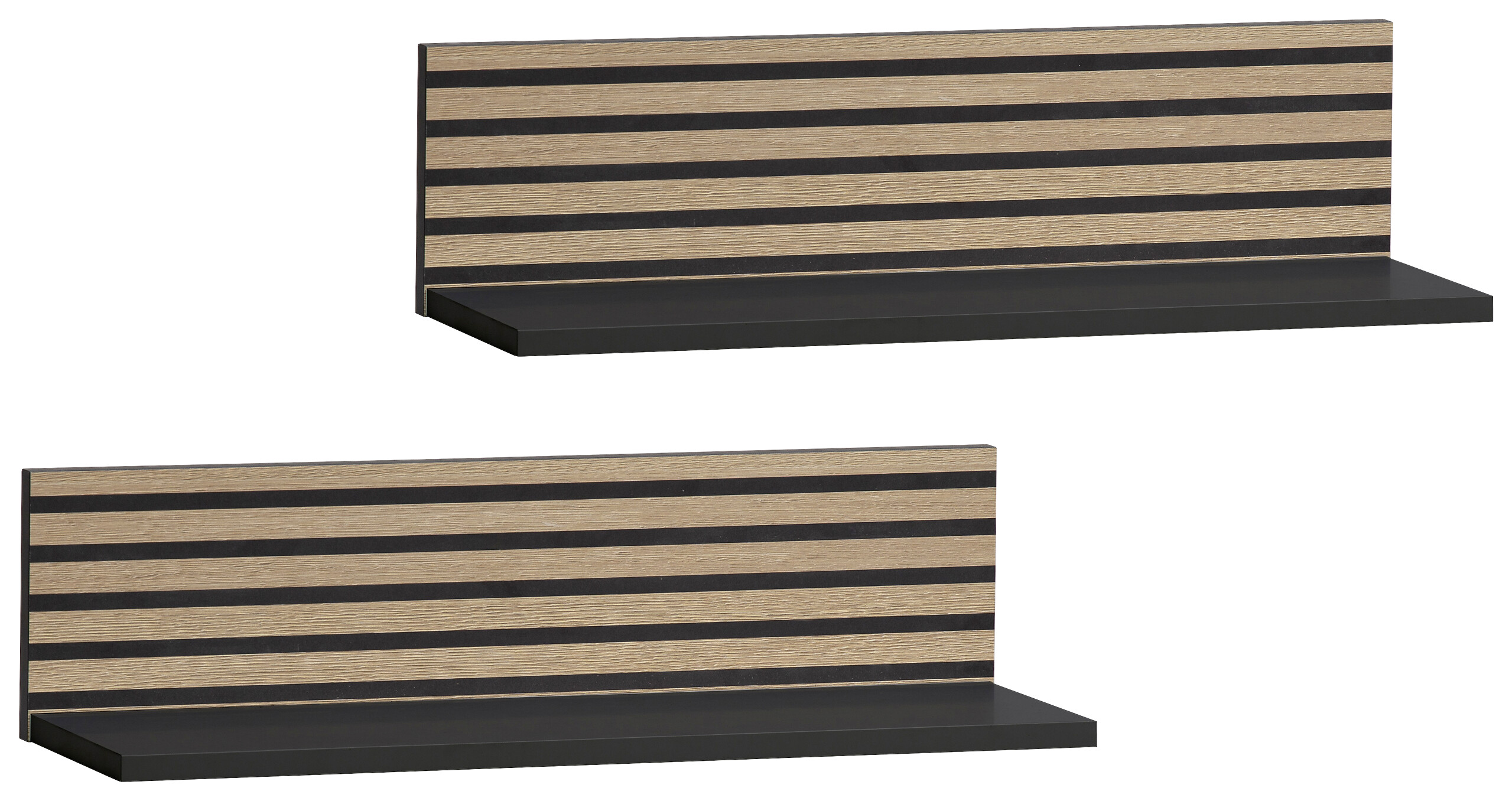 Regal Ryker 2er-Set schwarz matt B/H/T: ca. 60x15,7x17,3 cm