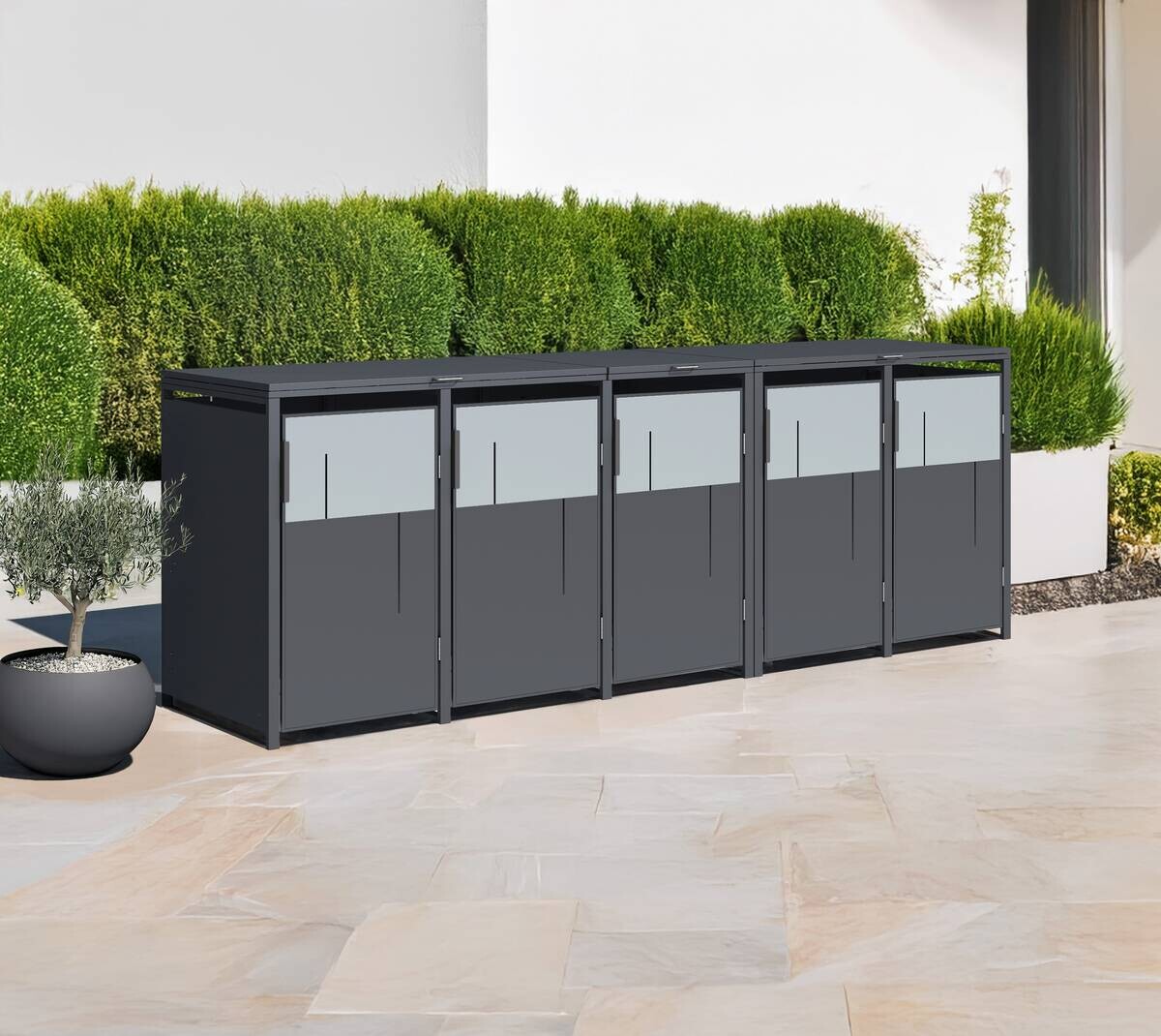 Westmann Mülltonnenbox Tonus anthrazit B/H/L: ca. 330x116x80 cm