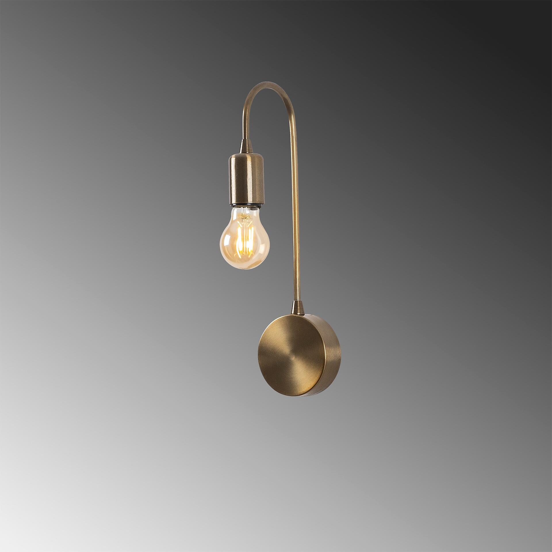 Opviq Wandleuchte Metall B/H/L: ca. 14x38x10 cm E27 1 Brennstellen